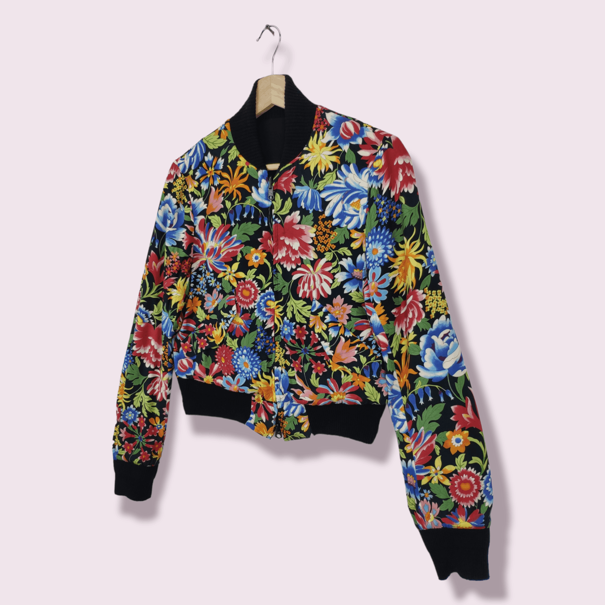 Y's × Yohji Yamamoto Ys Yohji Yamamoto Floral Bomber Jacket Cropped Reversible Size S / US 4 / IT 40 - 2 Thumbnail