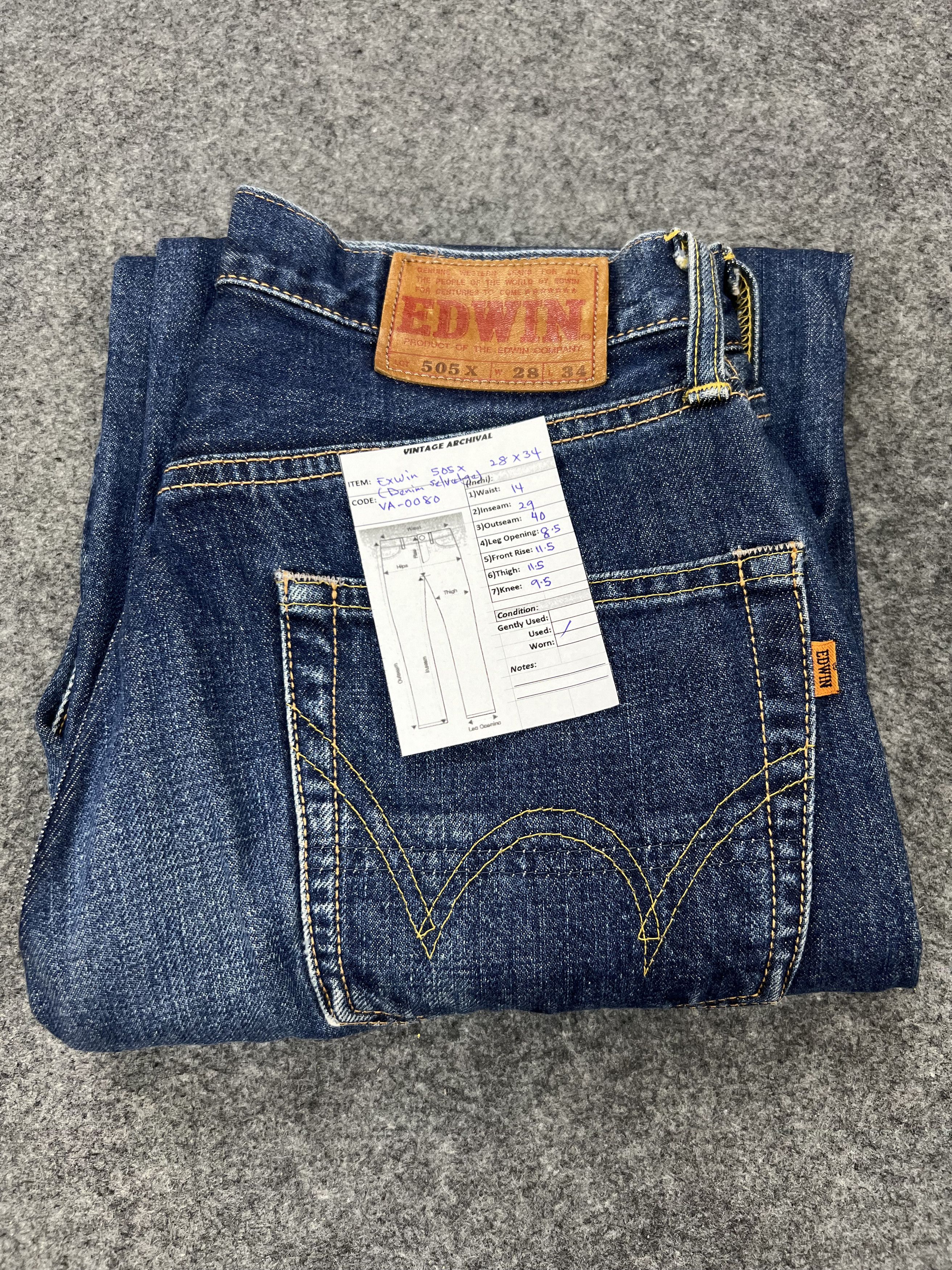 Edwin Redline Edwin 505X Blue Washed jeans Size US 28 / EU 44 - 15 Thumbnail