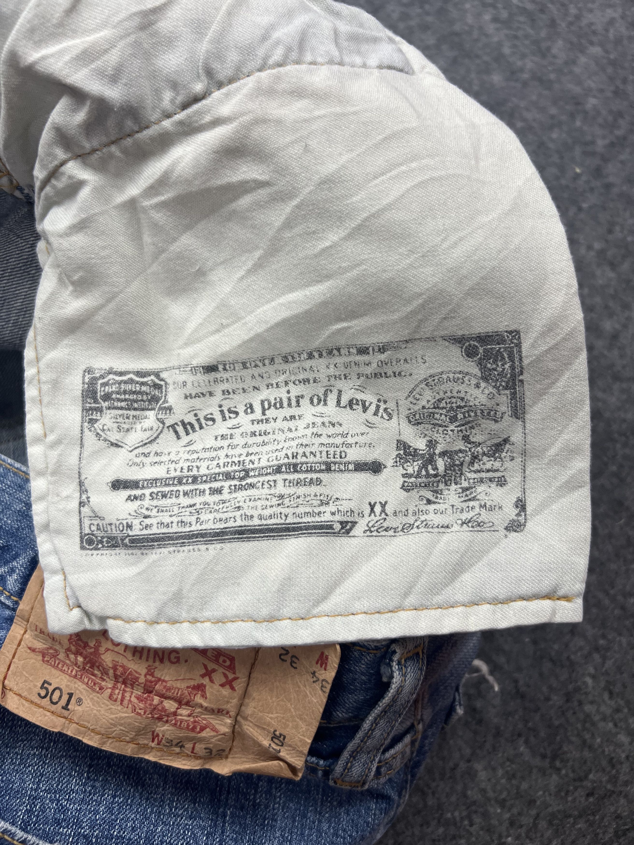 Levi's × Vintage Distressed Levis 501 jeans Size US 34 / EU 50 - 19 Thumbnail