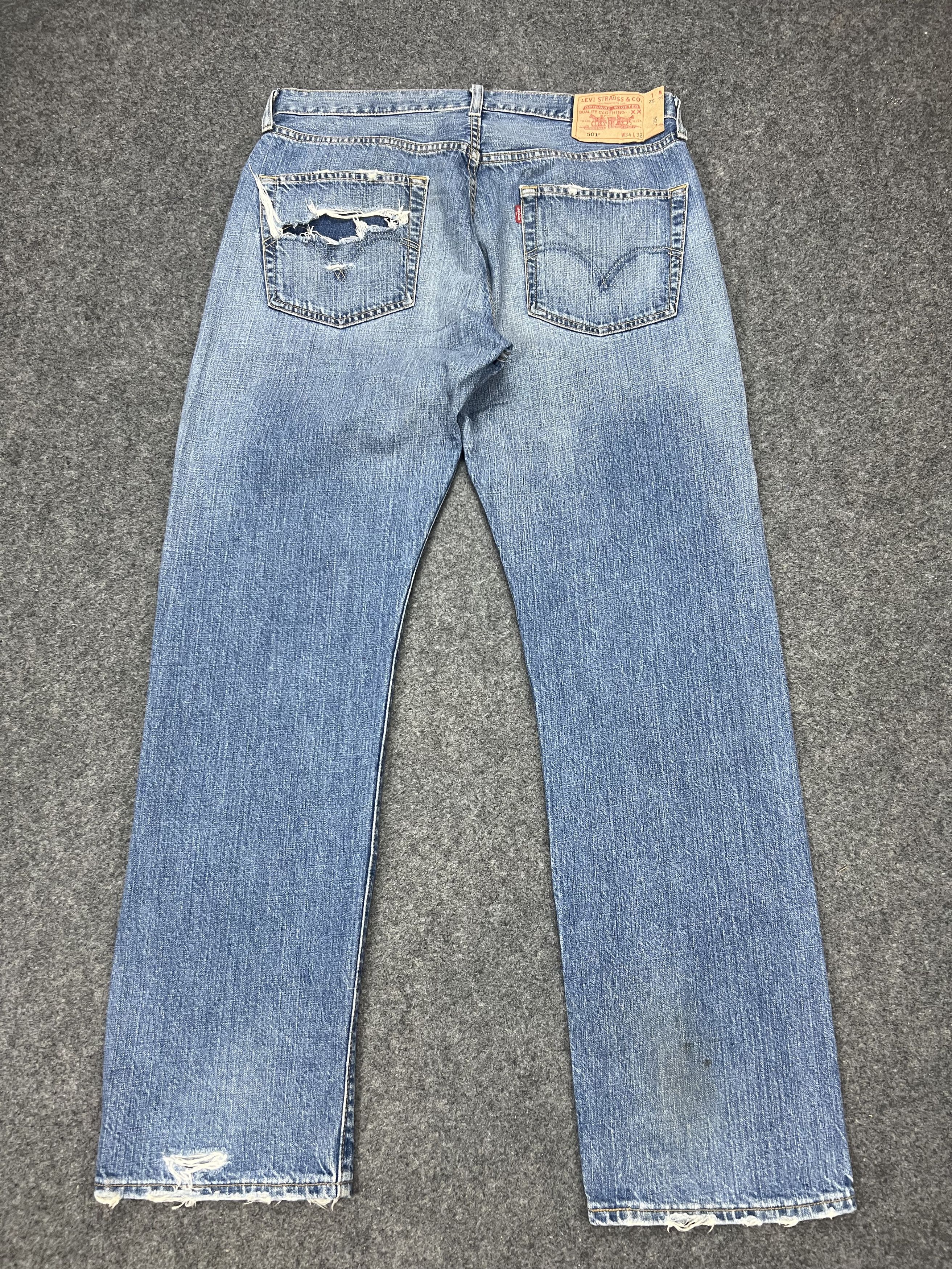 Levi's × Vintage Distressed Levis 501 jeans Size US 34 / EU 50 - 7 Thumbnail