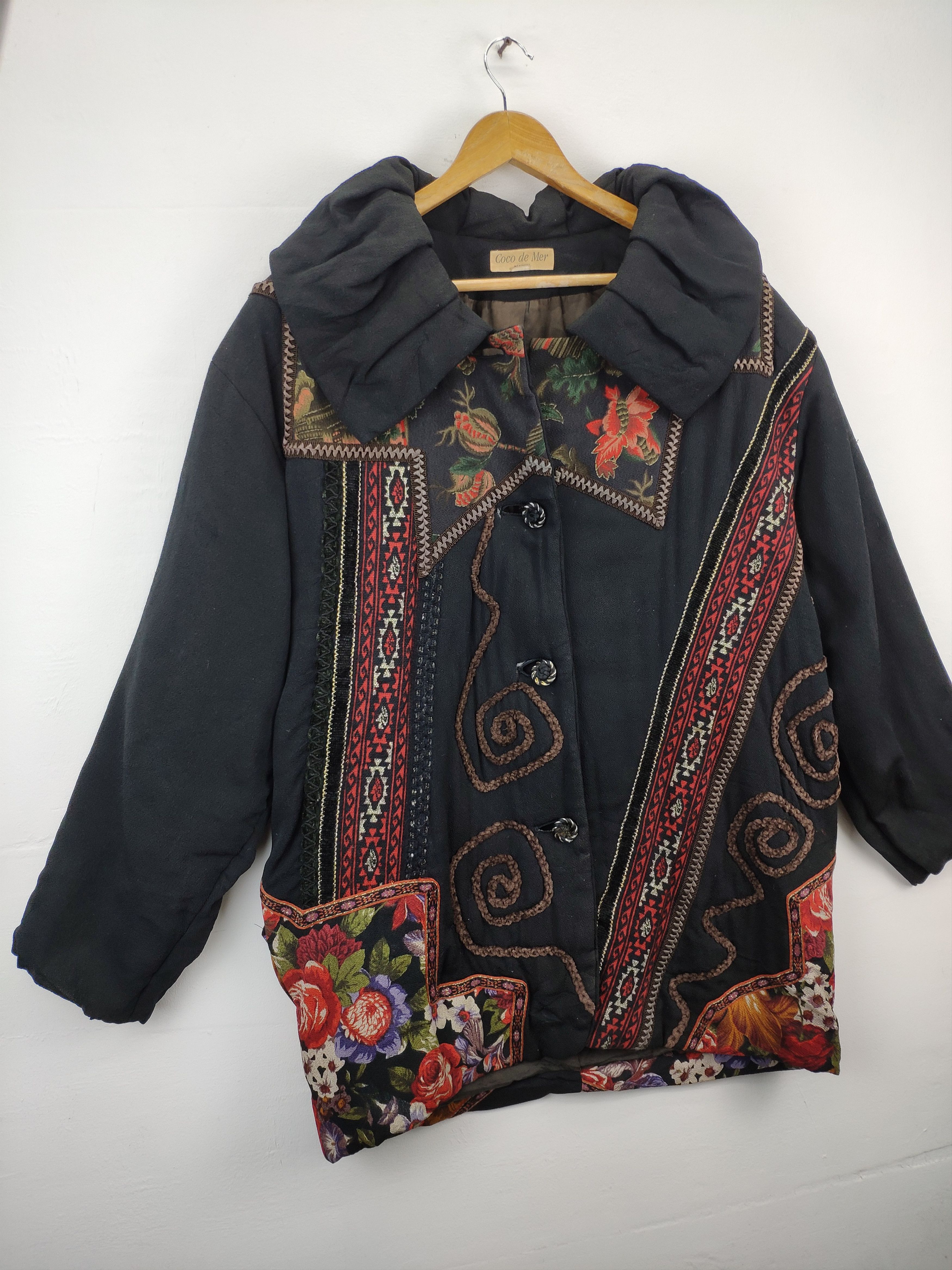 Designer Vintage Cardigan Shawl Collar Distressed Like Yohji Yamamoto Size XL / US 12-14 / IT 48-50 - 6 Thumbnail