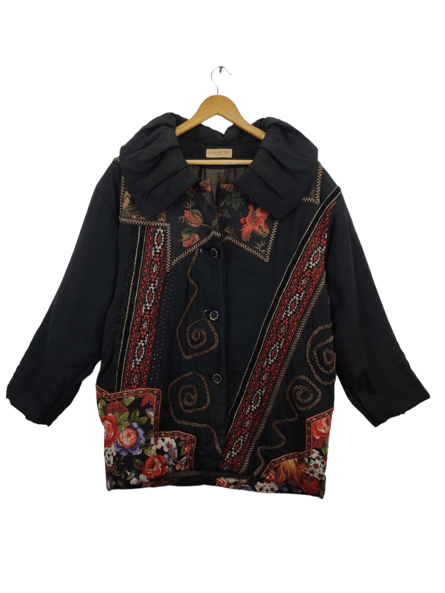 Designer Vintage Cardigan Shawl Collar Distressed Like Yohji Yamamoto Size XL / US 12-14 / IT 48-50 - 1 Thumbnail
