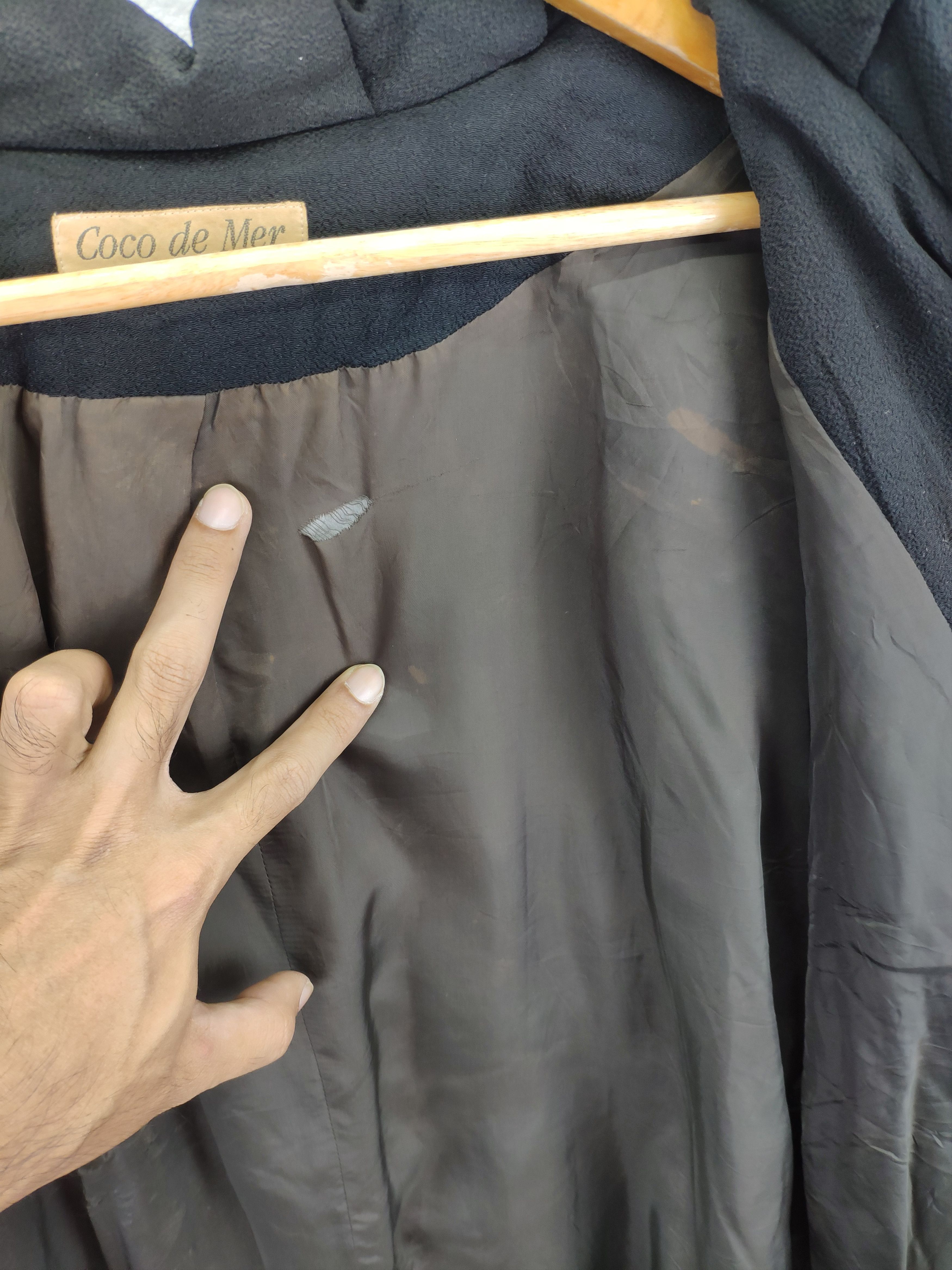 Designer Vintage Cardigan Shawl Collar Distressed Like Yohji Yamamoto Size XL / US 12-14 / IT 48-50 - 18 Thumbnail