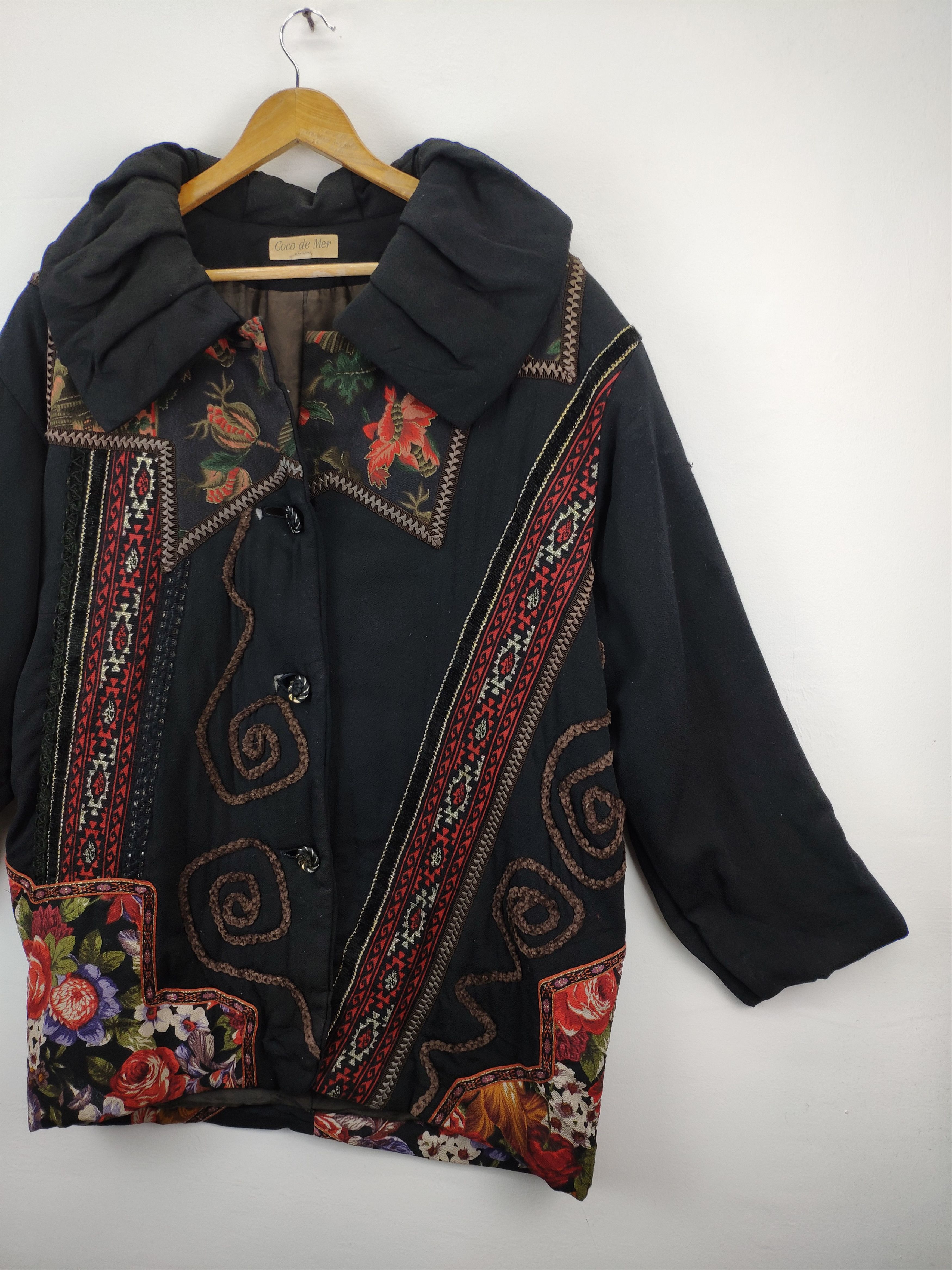 Designer Vintage Cardigan Shawl Collar Distressed Like Yohji Yamamoto Size XL / US 12-14 / IT 48-50 - 5 Thumbnail