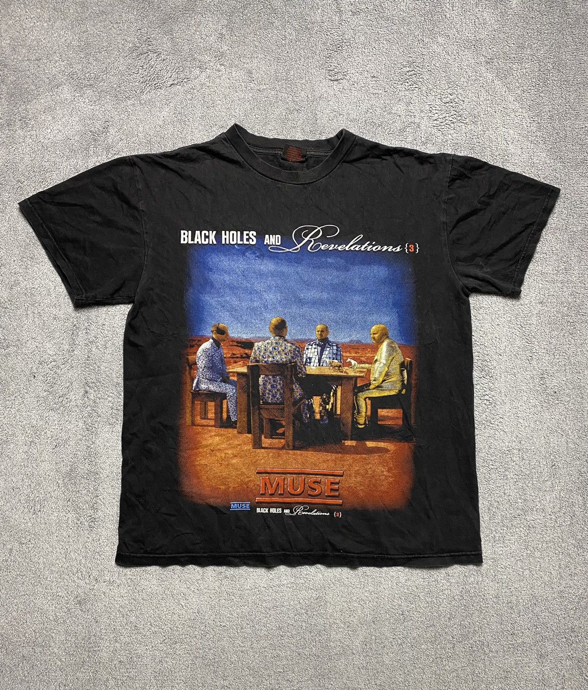 image of Band Tees x Rock T Shirt Vintage 2007 Muse Black Holes And Revelations Tee, Men's (Size Large)