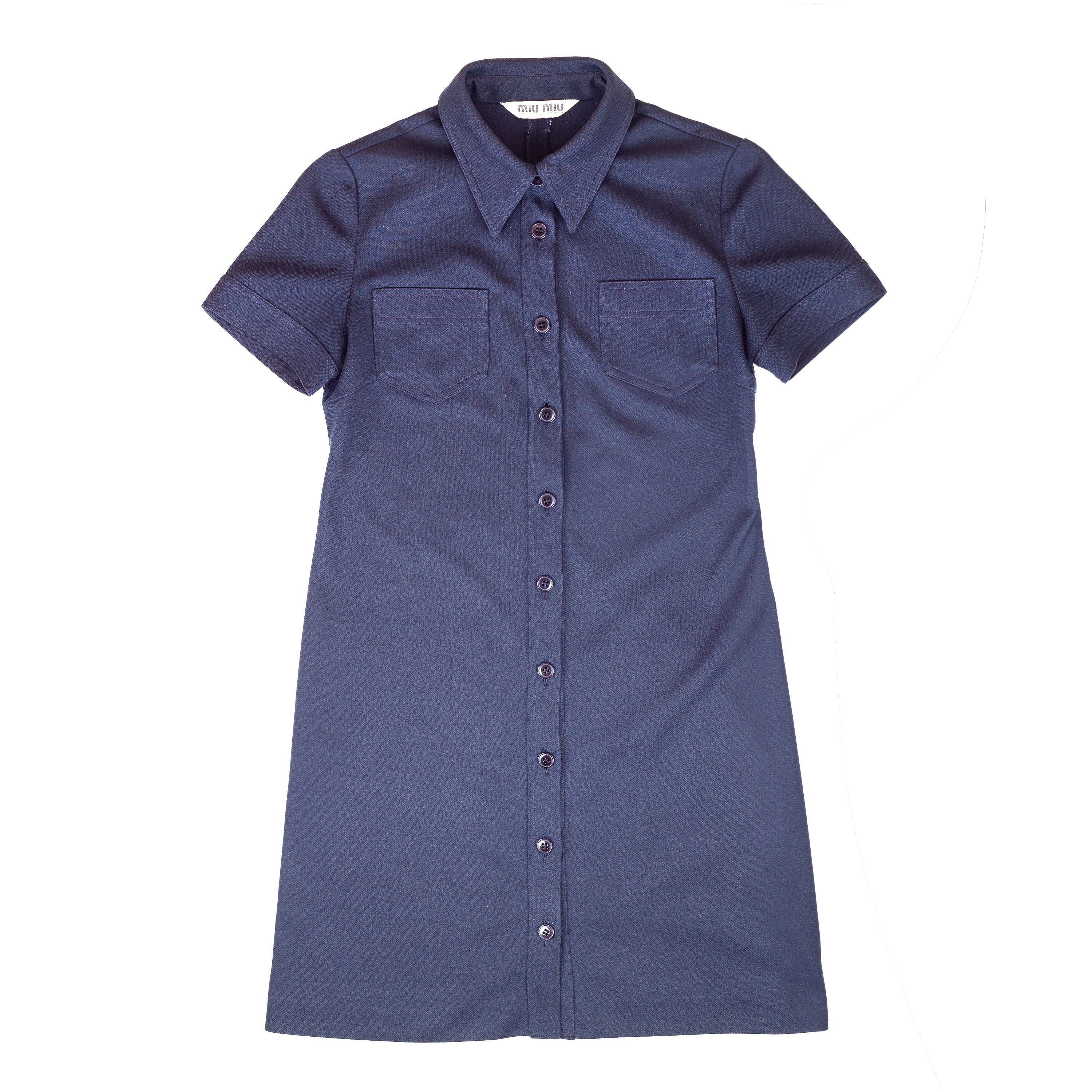 image of Miu Miu Cargo Navy Dress, Women's (Size Small)