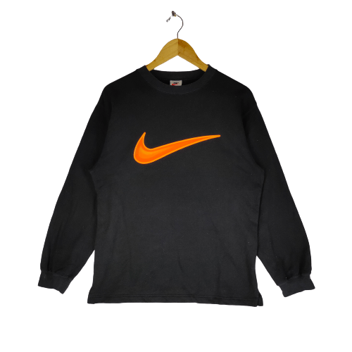 Nike Vintage NIKE 90s BIG 3D SWOOSH Pullover Rare Sweatshirt Size US M / EU 48-50 / 2 - 1 Thumbnail