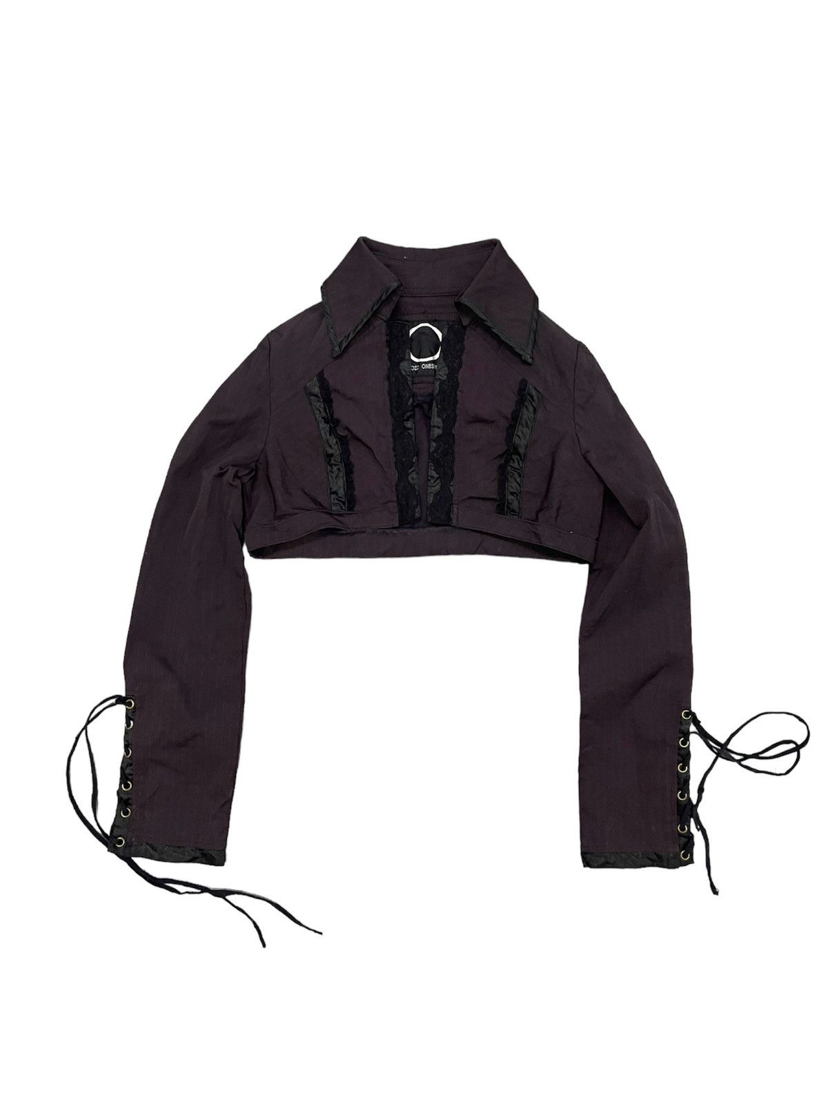 image of Seditionaries x The Anarchy Ozz Oneste Punker Short Cropped Jacket in Dark Wine, Women's (Size XS)