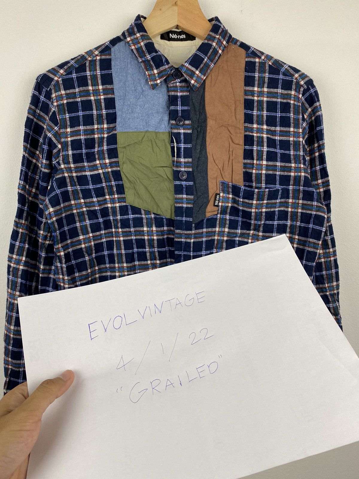 Ne-Net Ex-Issey Miyake Designer Ne-Net Button Ups Shirt Over Print Size US S / EU 44-46 / 1 - 9 Thumbnail