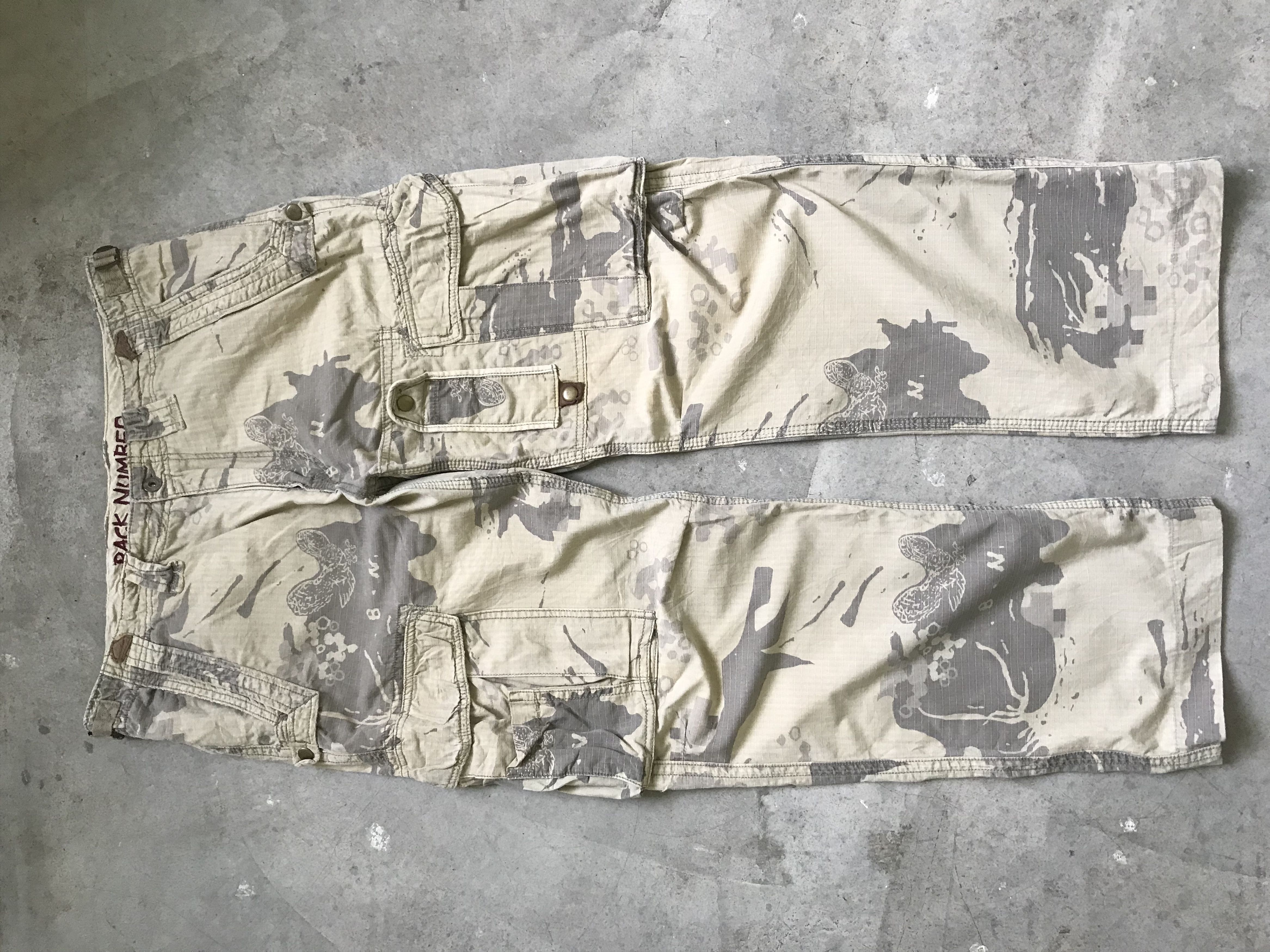 image of Cp43 - Back Number Japan Archival Military Camo Cargo Pant, Men's (Size 36)