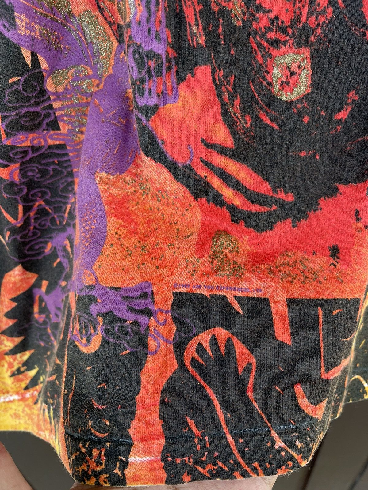 Band Tees Rare Vintage 90s Jimmy Hendrix all over print tee Size US L / EU 52-54 / 3 - 6 Thumbnail