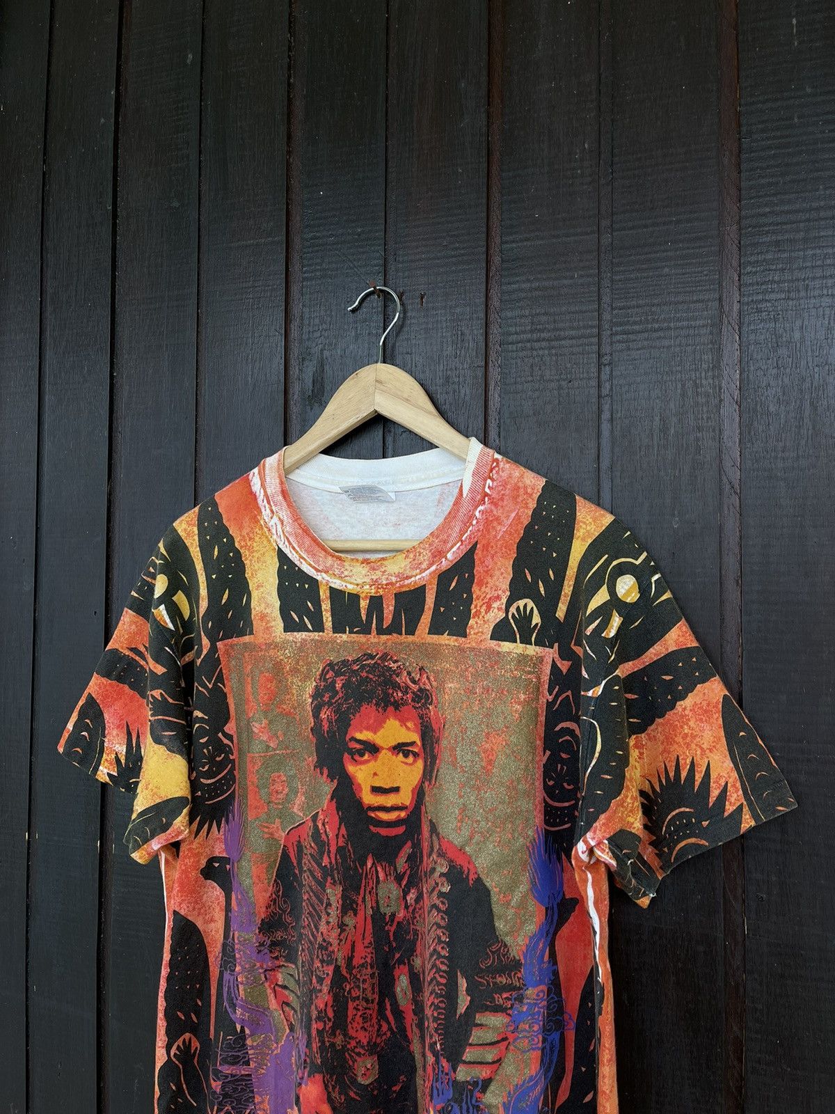 Band Tees Rare Vintage 90s Jimmy Hendrix all over print tee Size US L / EU 52-54 / 3 - 3 Thumbnail