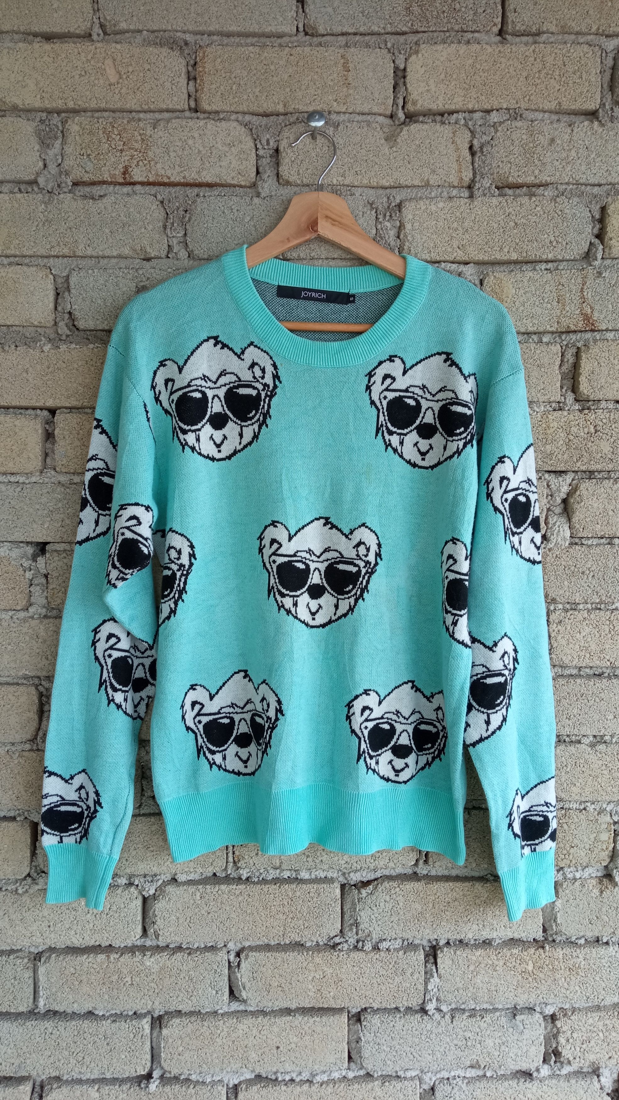 image of Joyrich All Over Fullprint Sweatshirt in Green, Men's (Size Medium)