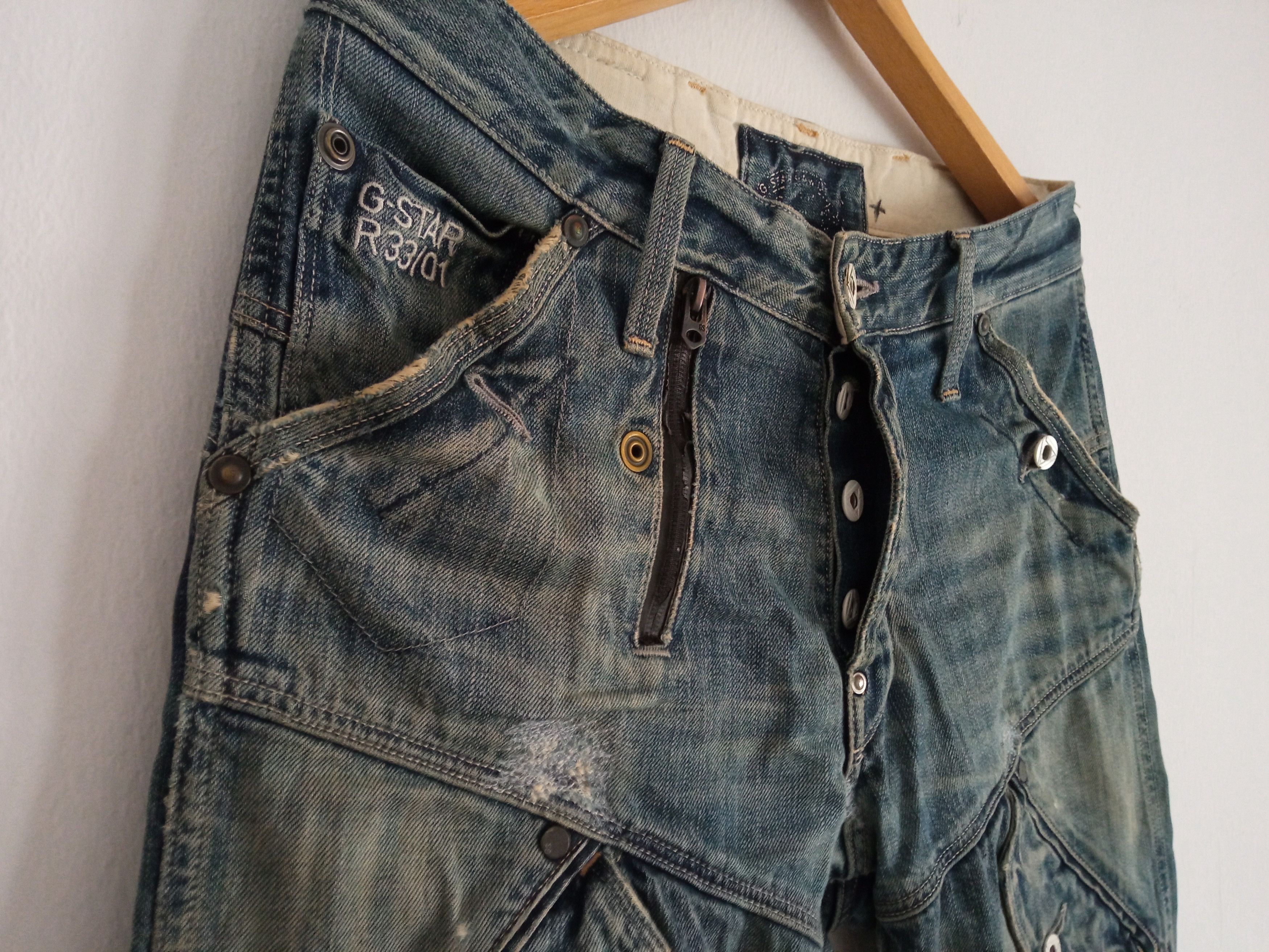 G-Star 🔥🔥G-Star R3301 Multipocket Cargo Distressed Jeans Denim Size US 33 - 6 Thumbnail