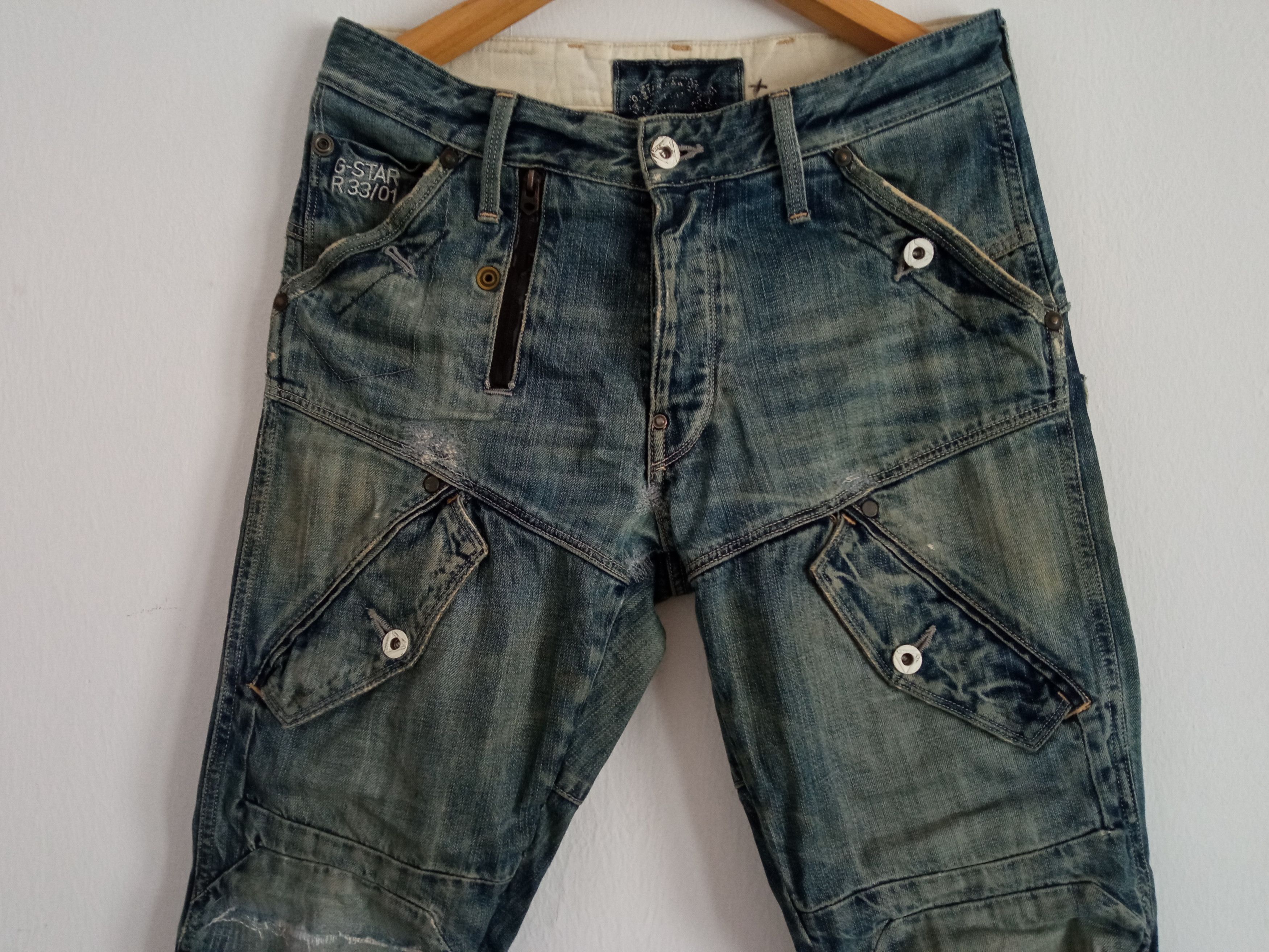 G-Star 🔥🔥G-Star R3301 Multipocket Cargo Distressed Jeans Denim Size US 33 - 1 Thumbnail
