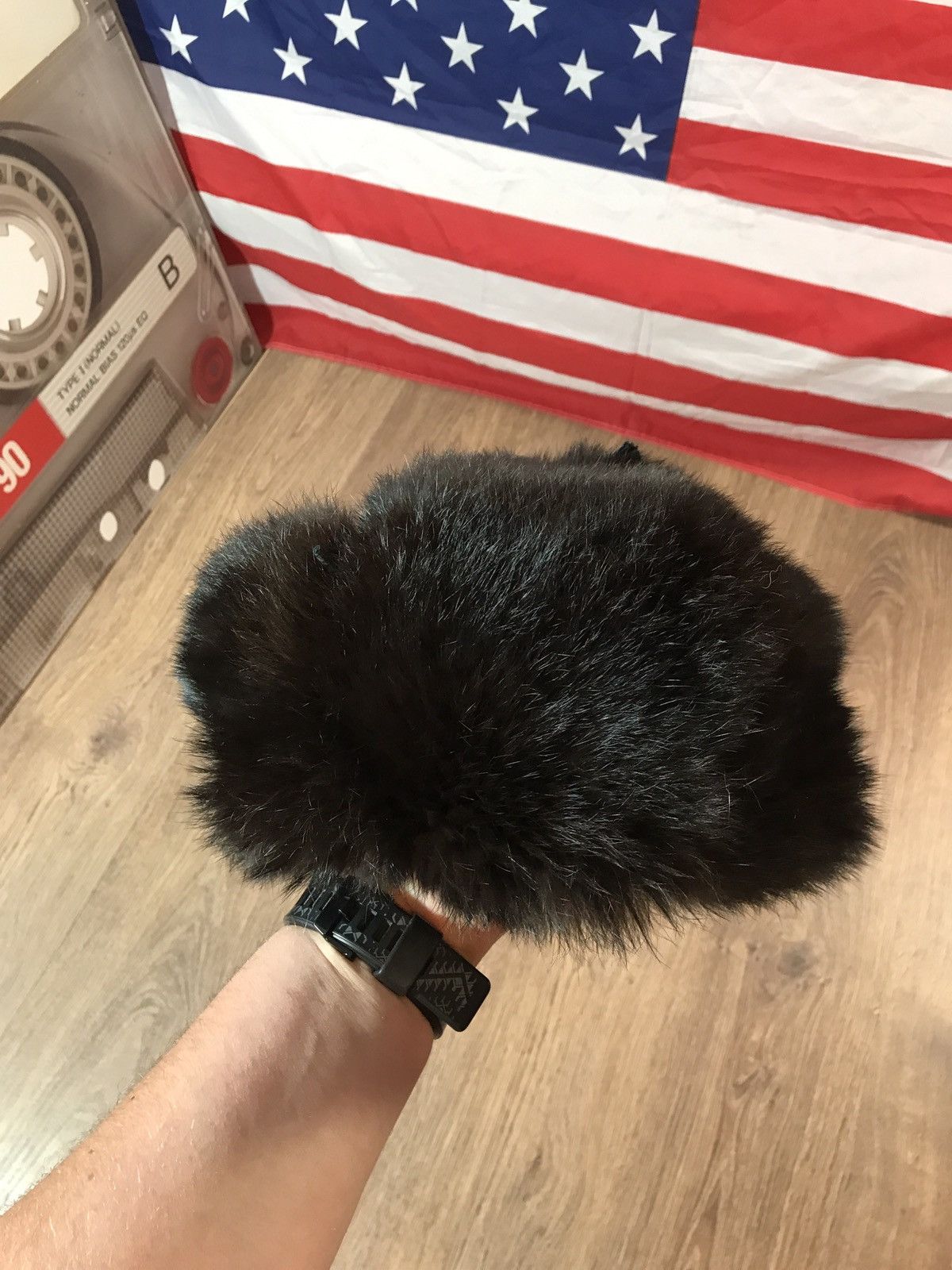 Vintage Vintage 1982s Natural Fur Ushanka Hat Size ONE SIZE - 6 Thumbnail