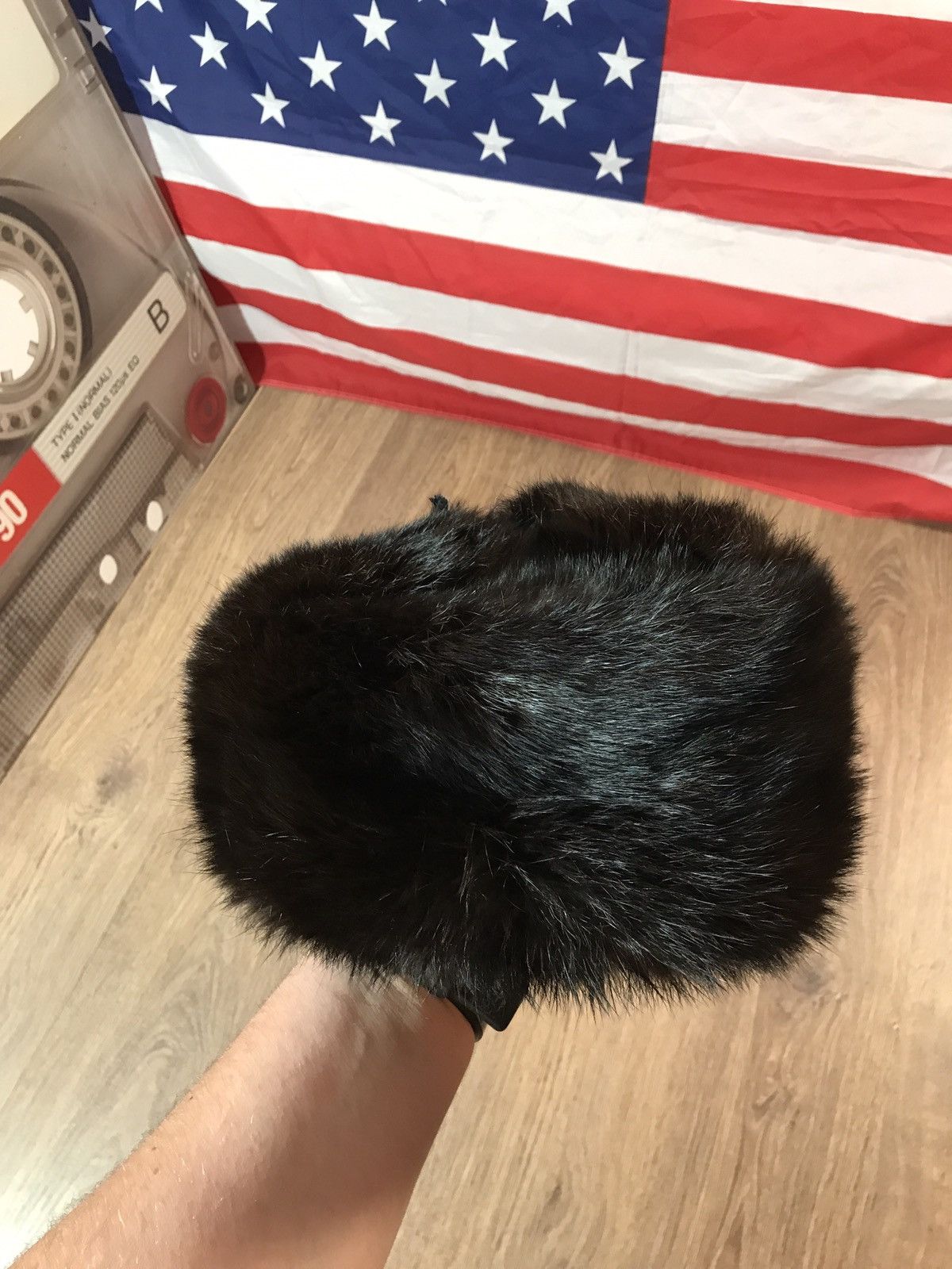 Vintage Vintage 1982s Natural Fur Ushanka Hat Size ONE SIZE - 7 Thumbnail