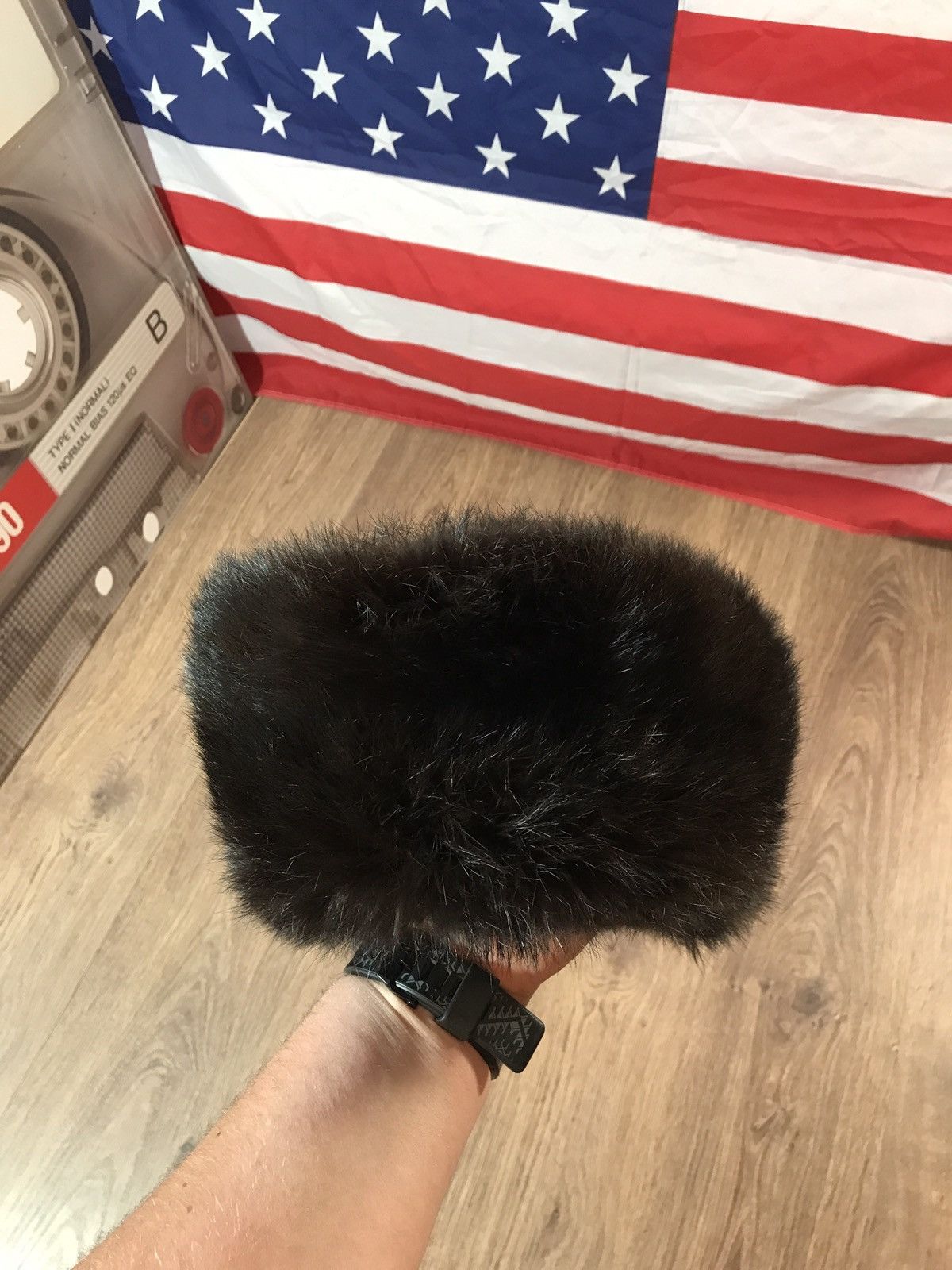 Vintage Vintage 1982s Natural Fur Ushanka Hat Size ONE SIZE - 10 Thumbnail