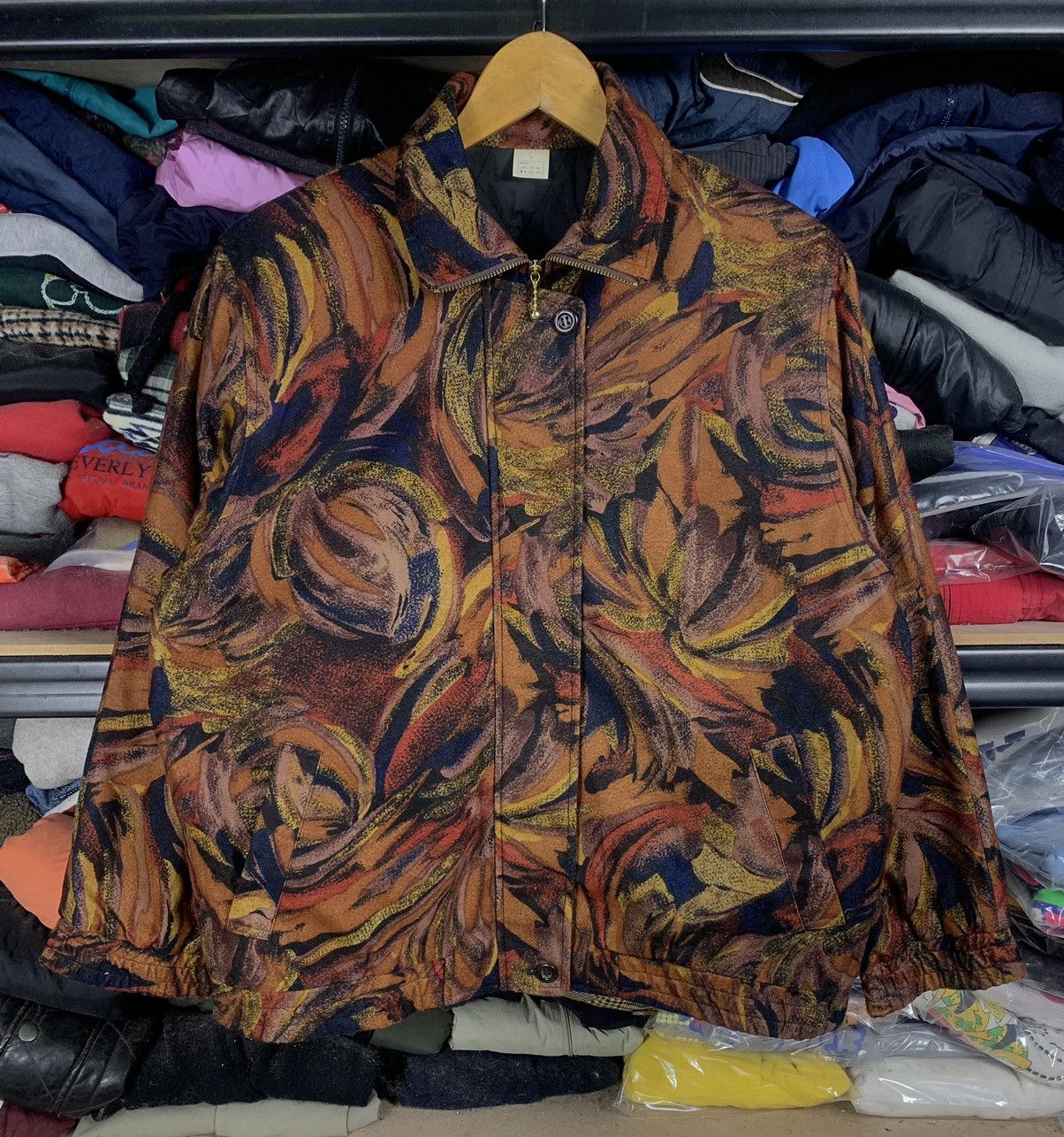 image of Avant Garde x Vintage Fullprint Art Jacket, Men's (Size Large)