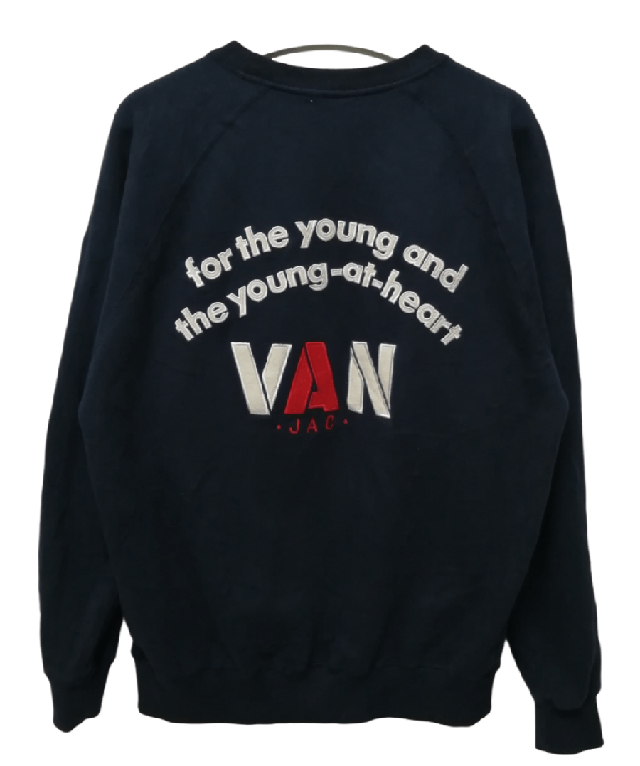 Japanese Brand VAN JAC Spell Out Crewneck Size US L / EU 52-54 / 3 - 1 Thumbnail