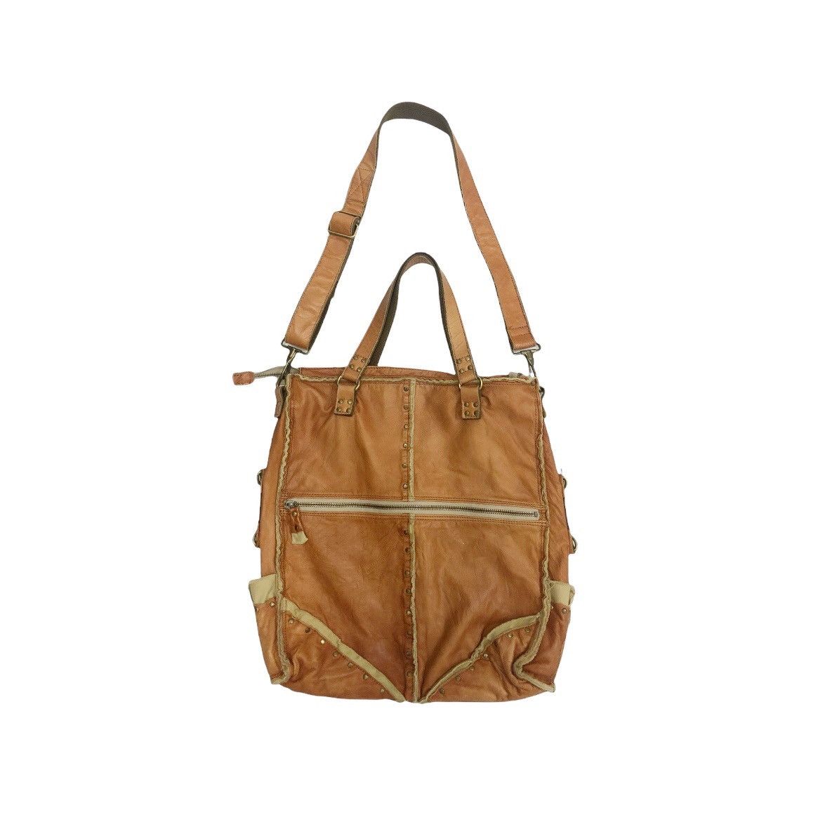 Genuine Leather 💥Archive💥 ZER JAPAN Casual Style Leather Massager Bag Size ONE SIZE - 3 Thumbnail