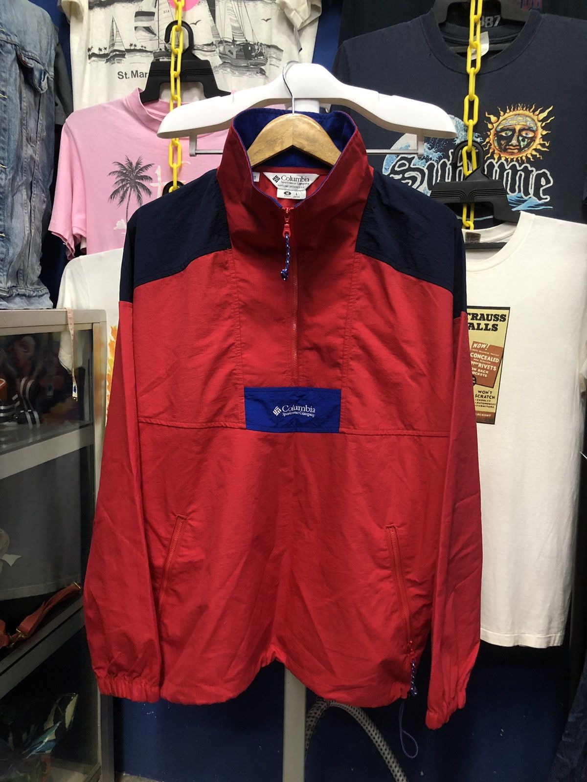 Columbia × Vintage Vintage Columbia Nylon windbreaker half zipper rare Size US XXL / EU 58 / 5 - 1 Thumbnail