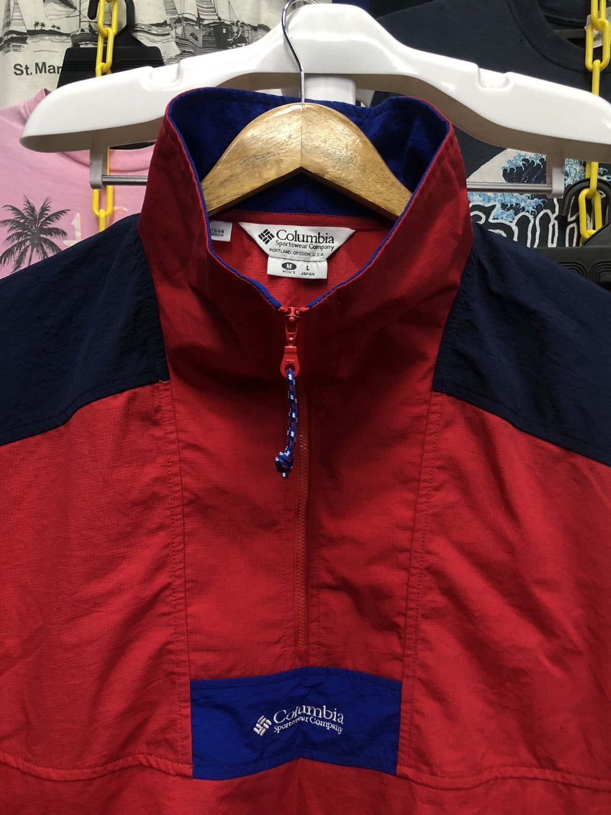 Columbia × Vintage Vintage Columbia Nylon windbreaker half zipper rare Size US XXL / EU 58 / 5 - 3 Thumbnail