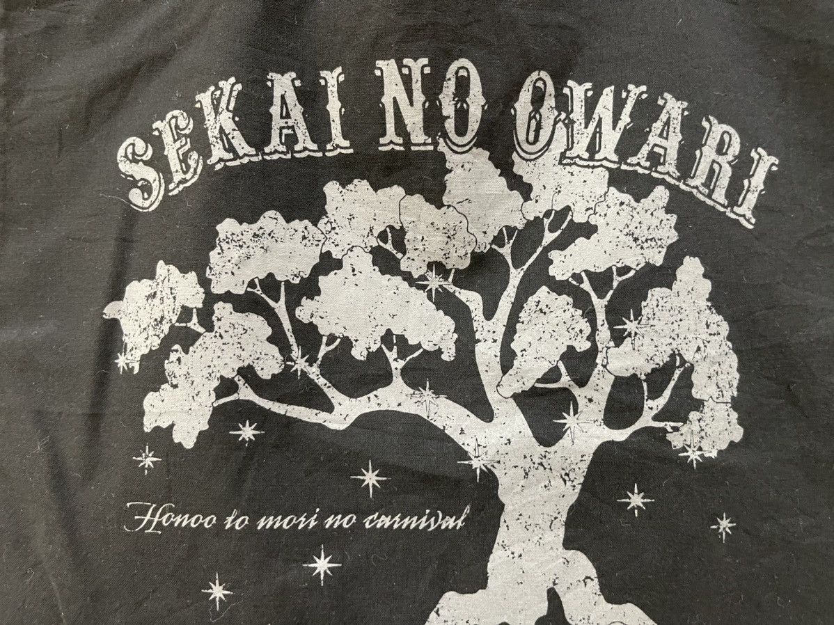 Band Tees Sekai No Owari Tote Bag Japanese Pop Band Size ONE SIZE - 3 Thumbnail