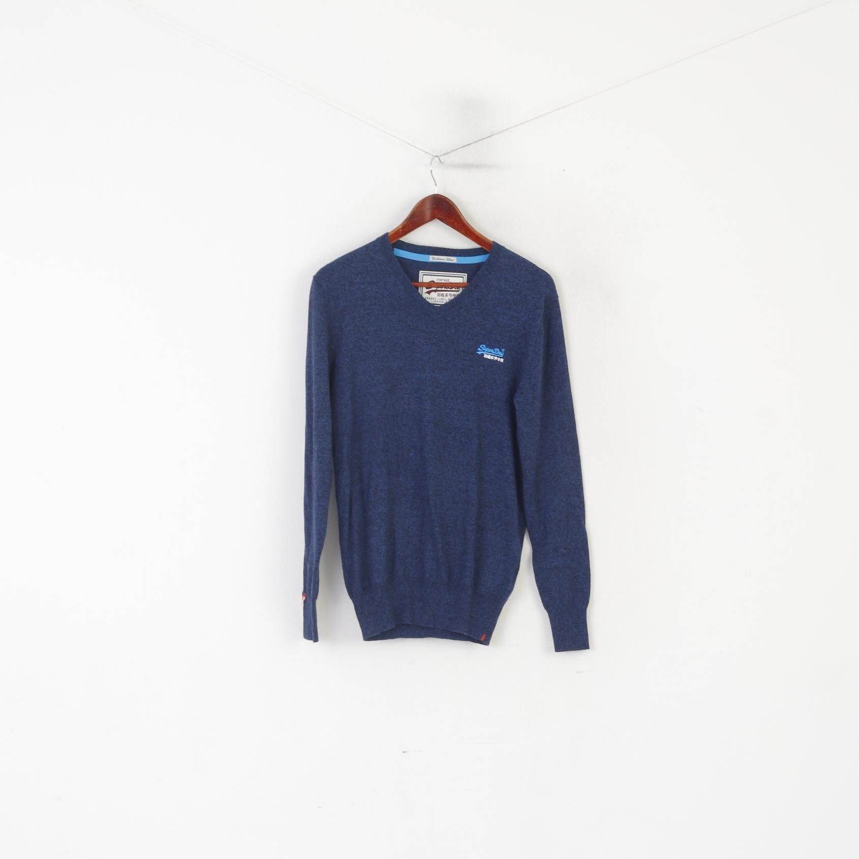 Superdry Superdry Men S Jumper Blue Cotton Cashmere 6125 Size US S / EU 44-46 / 1 - 2 Thumbnail