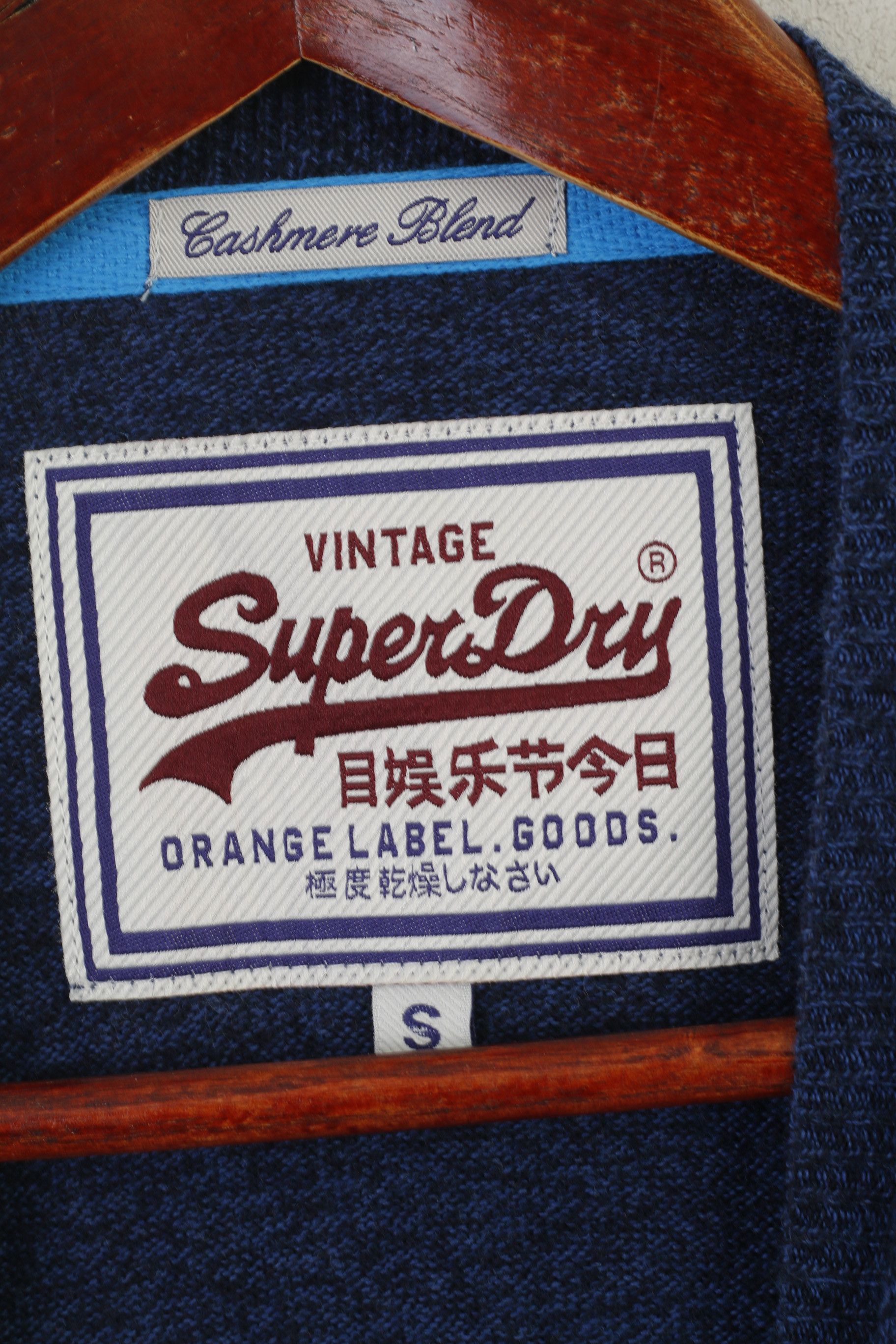 Superdry Superdry Men S Jumper Blue Cotton Cashmere 6125 Size US S / EU 44-46 / 1 - 5 Thumbnail