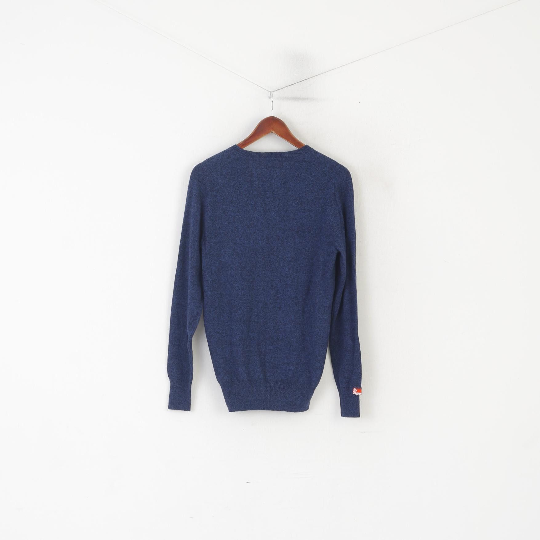 Superdry Superdry Men S Jumper Blue Cotton Cashmere 6125 Size US S / EU 44-46 / 1 - 8 Thumbnail