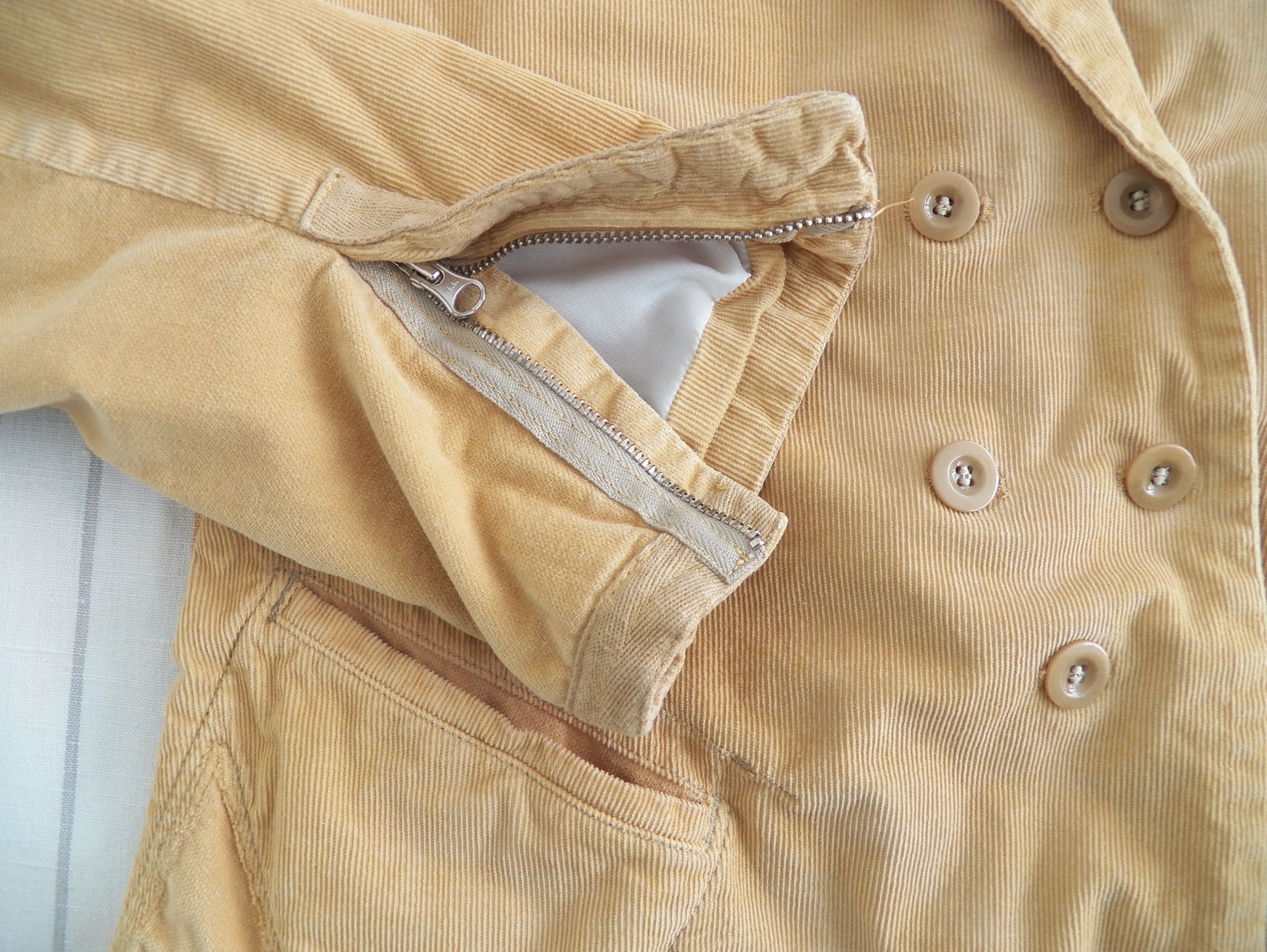 Marithe + Francois Girbaud MFG Washed Sand Cord Cotton DB Blazer Jacket Size S Size S / US 4 / IT 40 - 5 Thumbnail