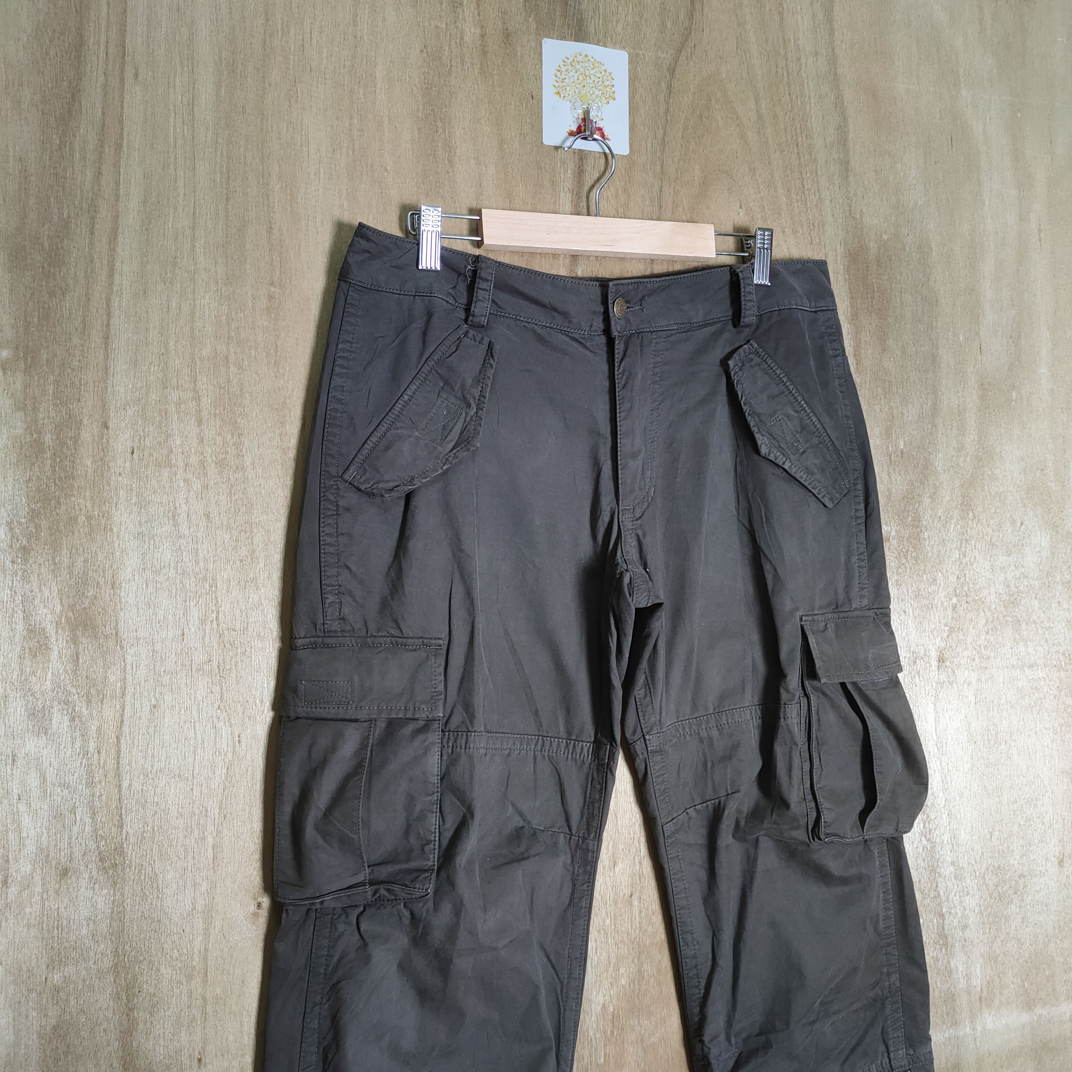 Katharine Hamnett London × Vintage VINTAGE HAMNETT BROWN CARGO PANTS / ZIPPER OPEN LEG Size US 32 / EU 48 - 4 Thumbnail