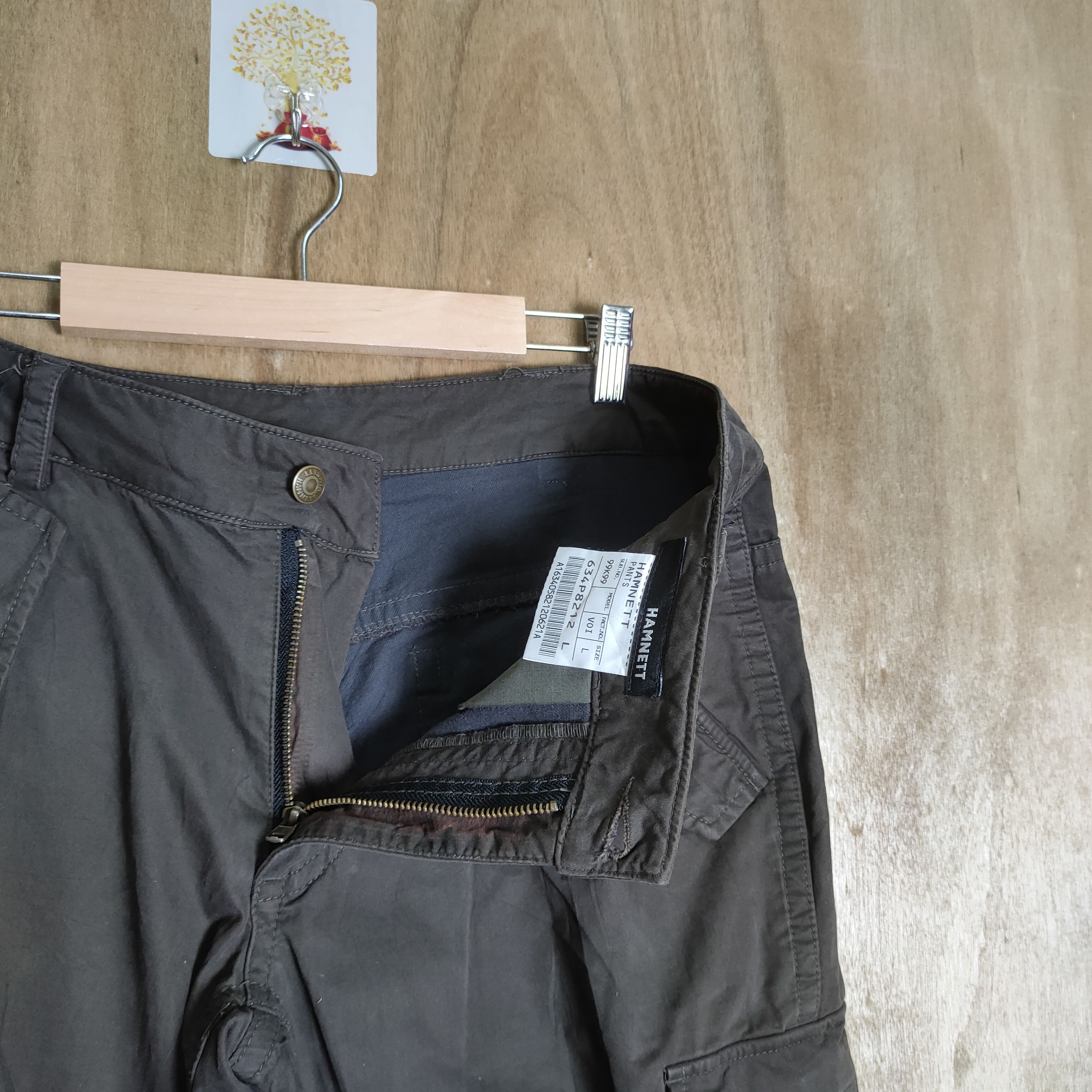 Katharine Hamnett London × Vintage VINTAGE HAMNETT BROWN CARGO PANTS / ZIPPER OPEN LEG Size US 32 / EU 48 - 13 Thumbnail