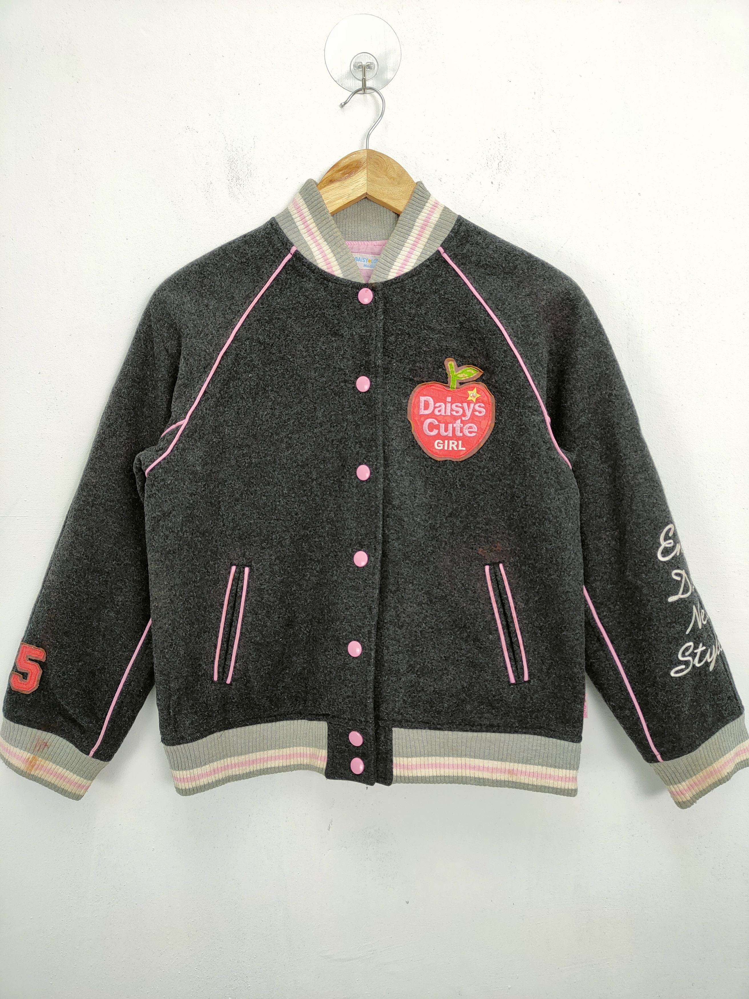 Japanese Brand 💥 BESTOFFER 💥DAISY'S LOVERS WOOL VARSITY JACKET LADIES Size ONE SIZE - 1 Thumbnail