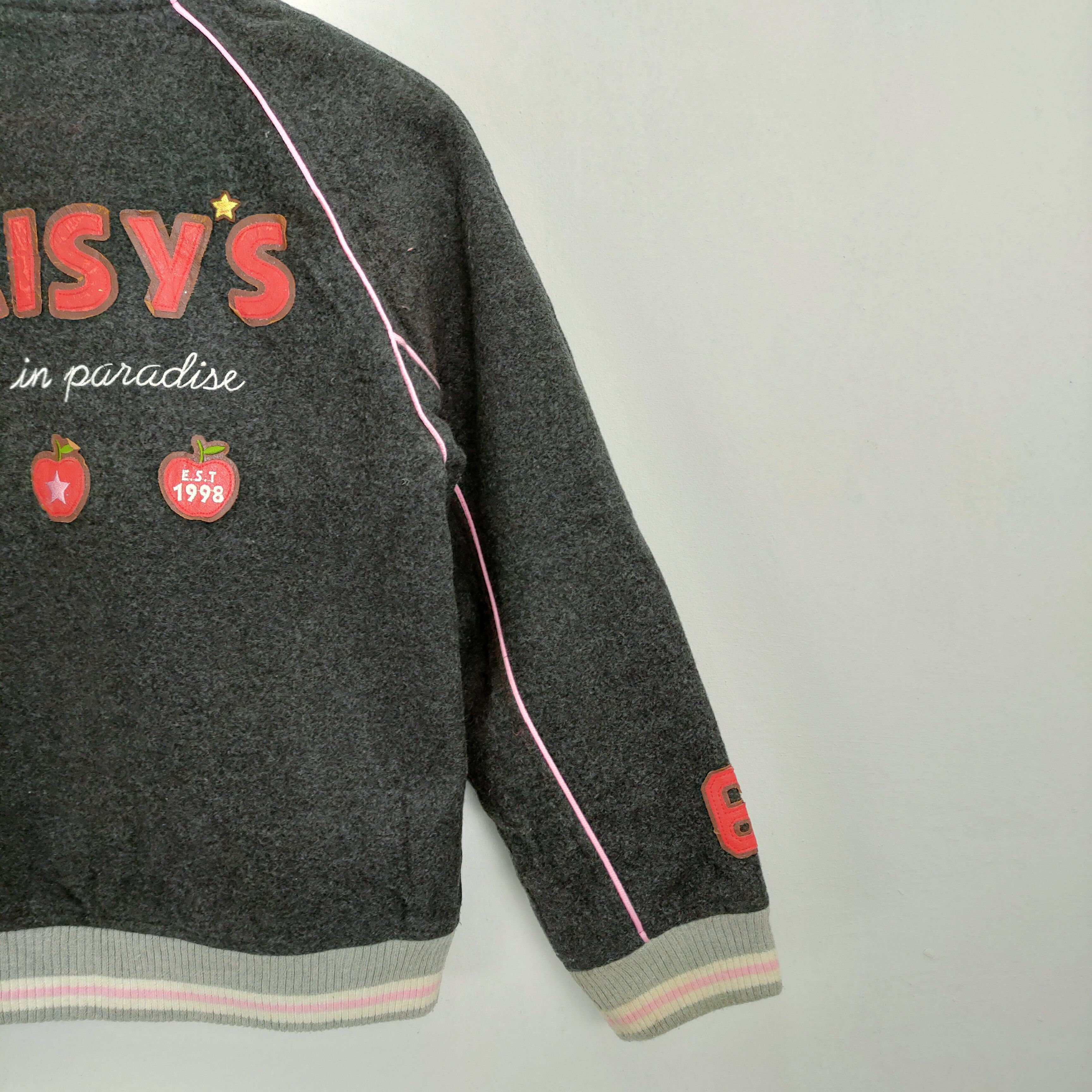Japanese Brand 💥 BESTOFFER 💥DAISY'S LOVERS WOOL VARSITY JACKET LADIES Size ONE SIZE - 9 Thumbnail