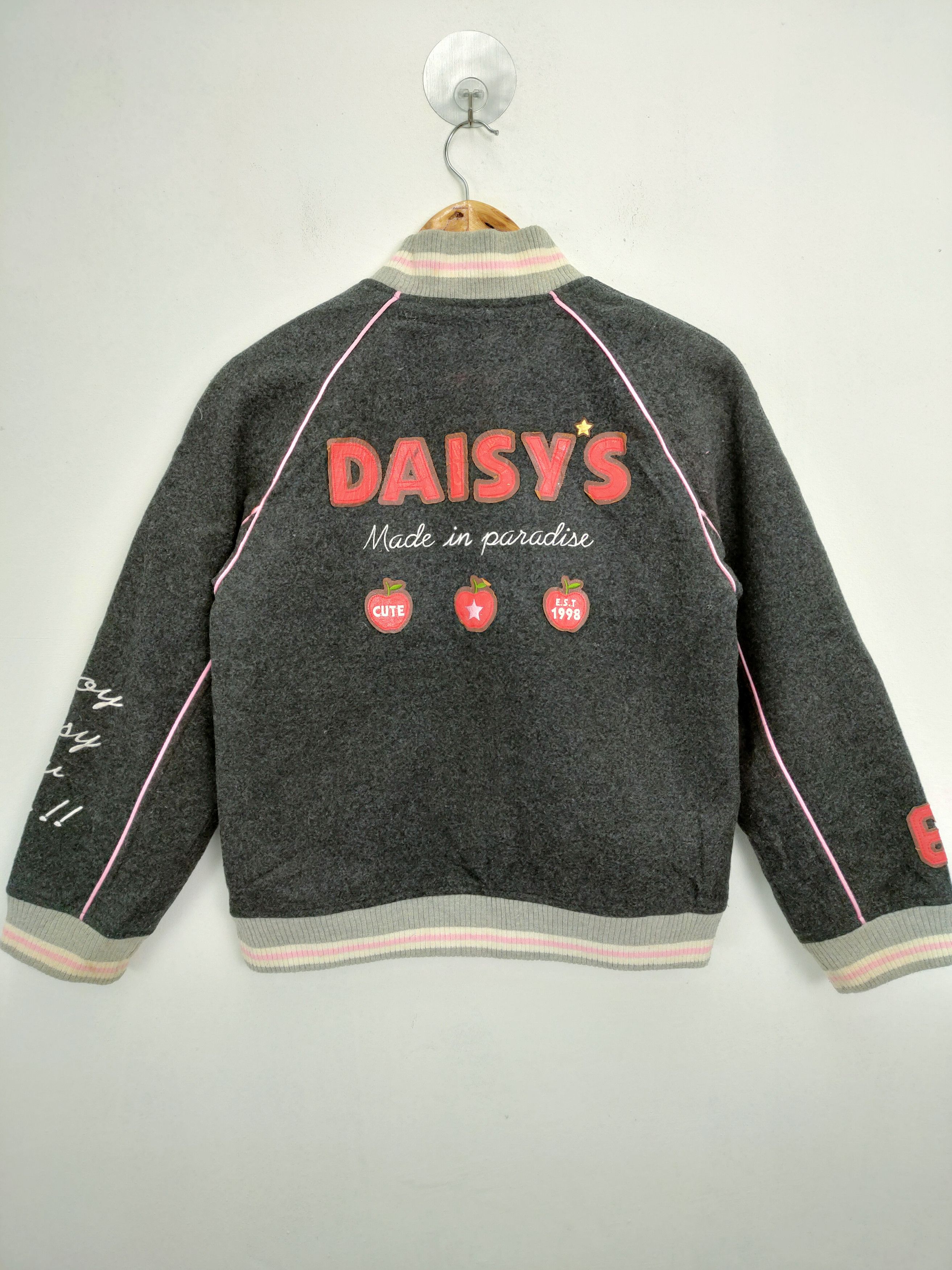 Japanese Brand 💥 BESTOFFER 💥DAISY'S LOVERS WOOL VARSITY JACKET LADIES Size ONE SIZE - 7 Thumbnail