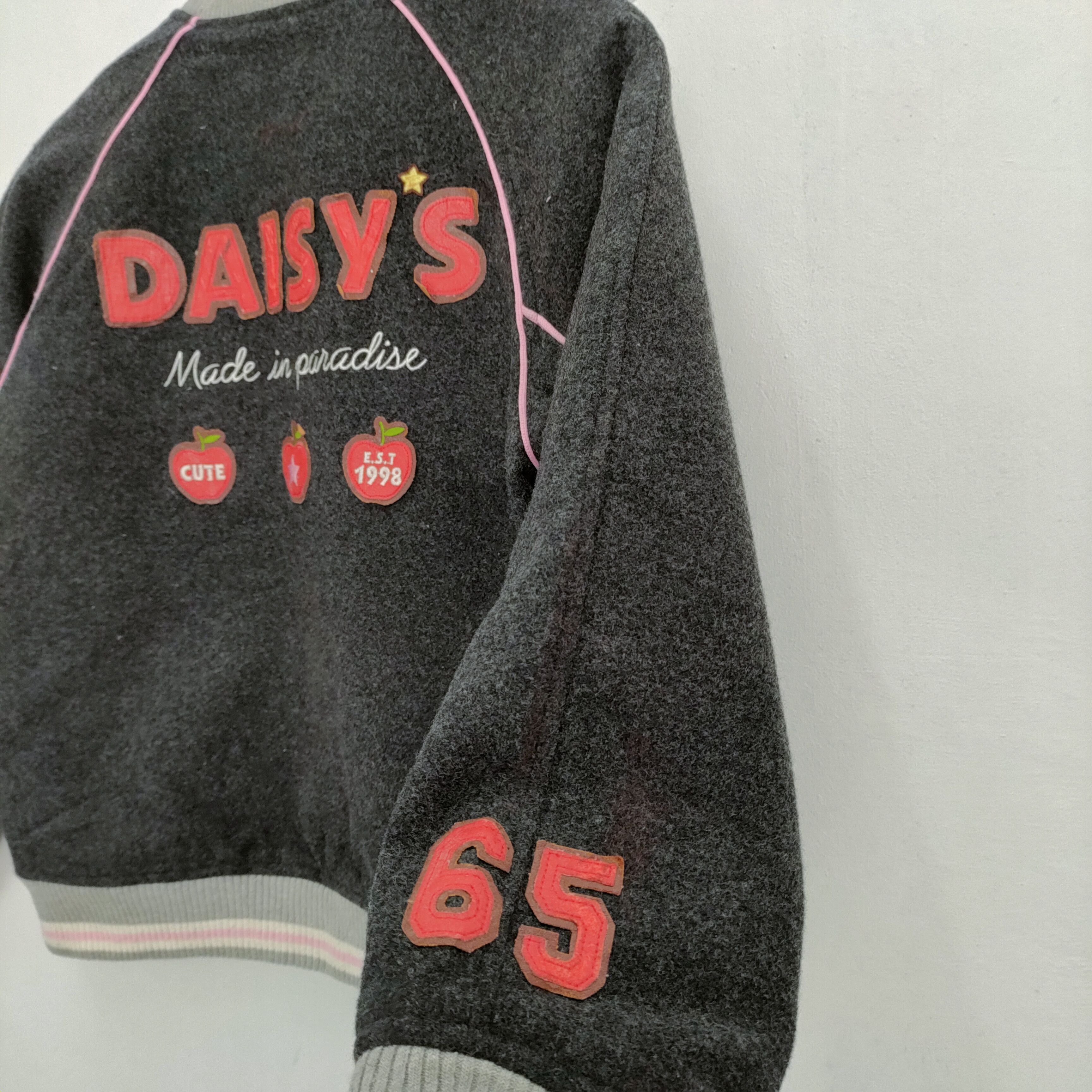 Japanese Brand 💥 BESTOFFER 💥DAISY'S LOVERS WOOL VARSITY JACKET LADIES Size ONE SIZE - 10 Thumbnail