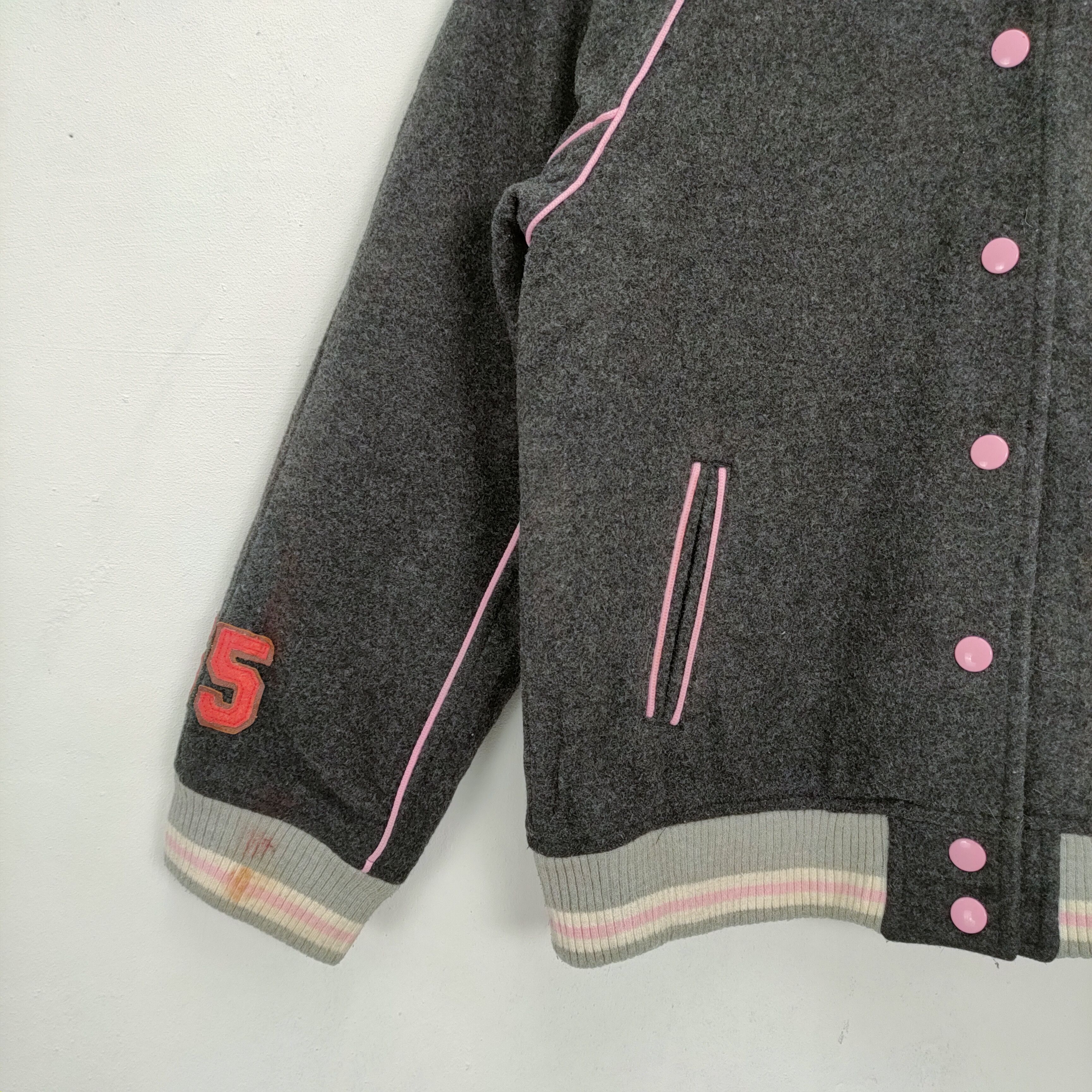 Japanese Brand 💥 BESTOFFER 💥DAISY'S LOVERS WOOL VARSITY JACKET LADIES Size ONE SIZE - 3 Thumbnail