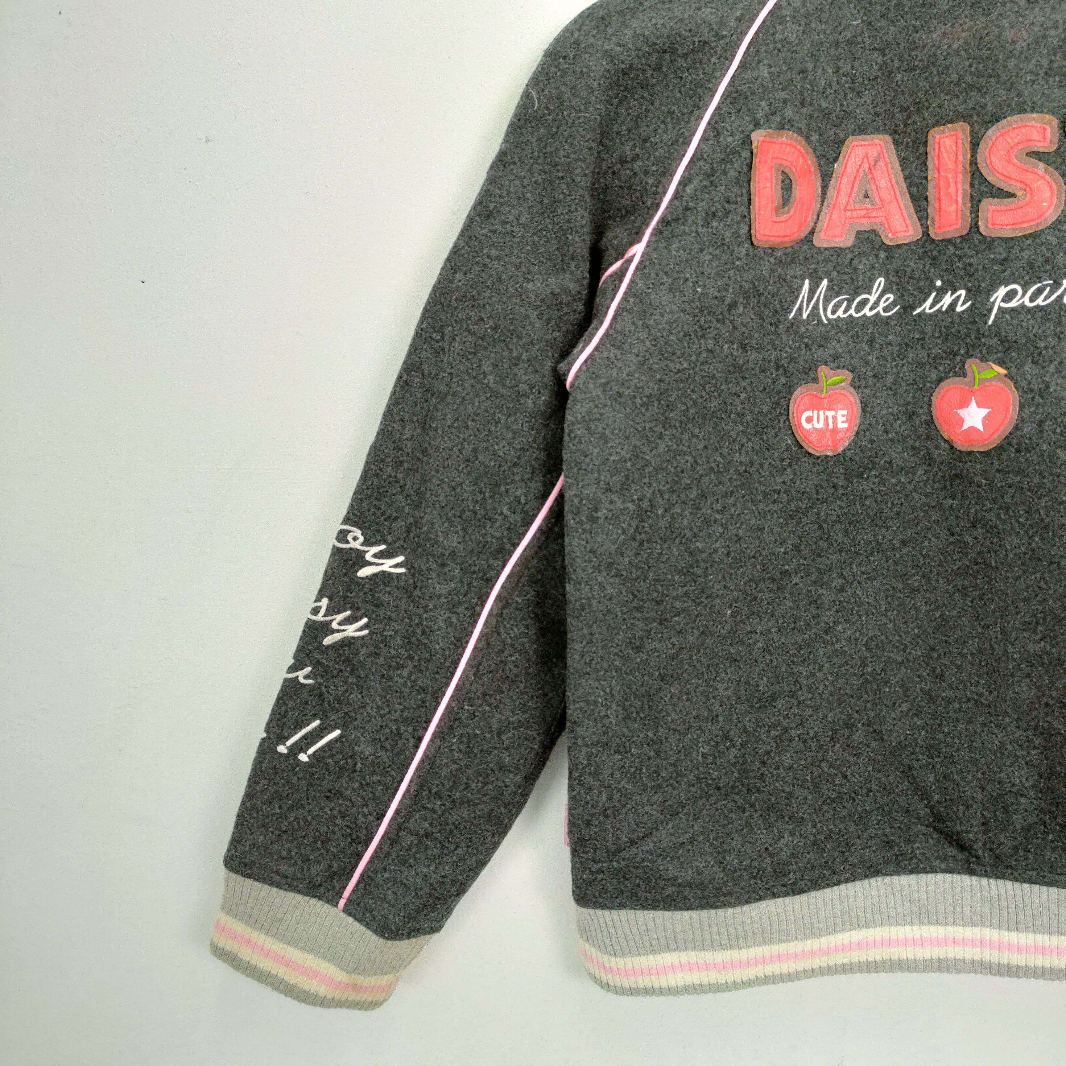 Japanese Brand 💥 BESTOFFER 💥DAISY'S LOVERS WOOL VARSITY JACKET LADIES Size ONE SIZE - 8 Thumbnail