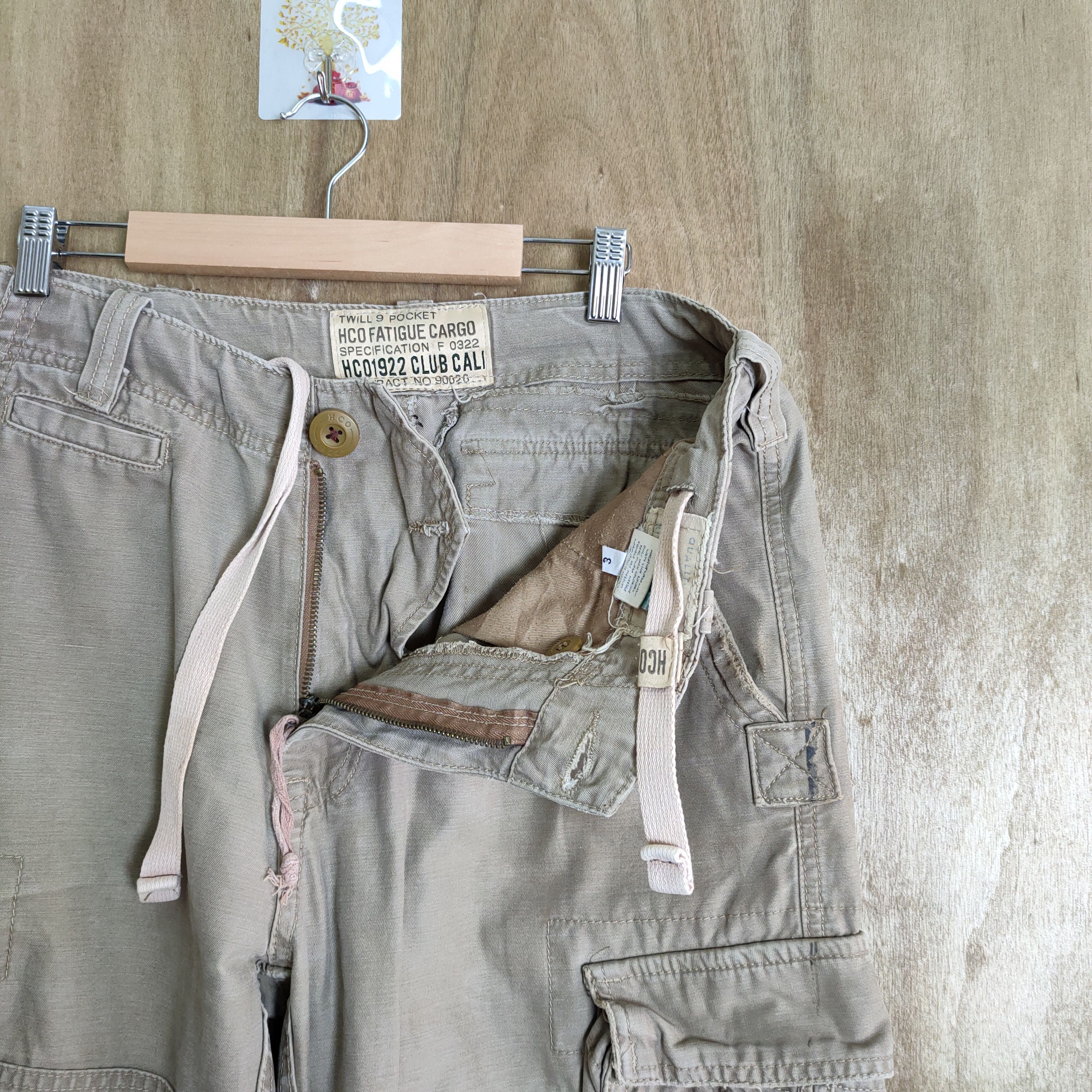 Vintage 9 POCKET HCO FATIGUE VINTAGE MILITARY CARGO PANTS Size US 32 / EU 48 - 12 Thumbnail