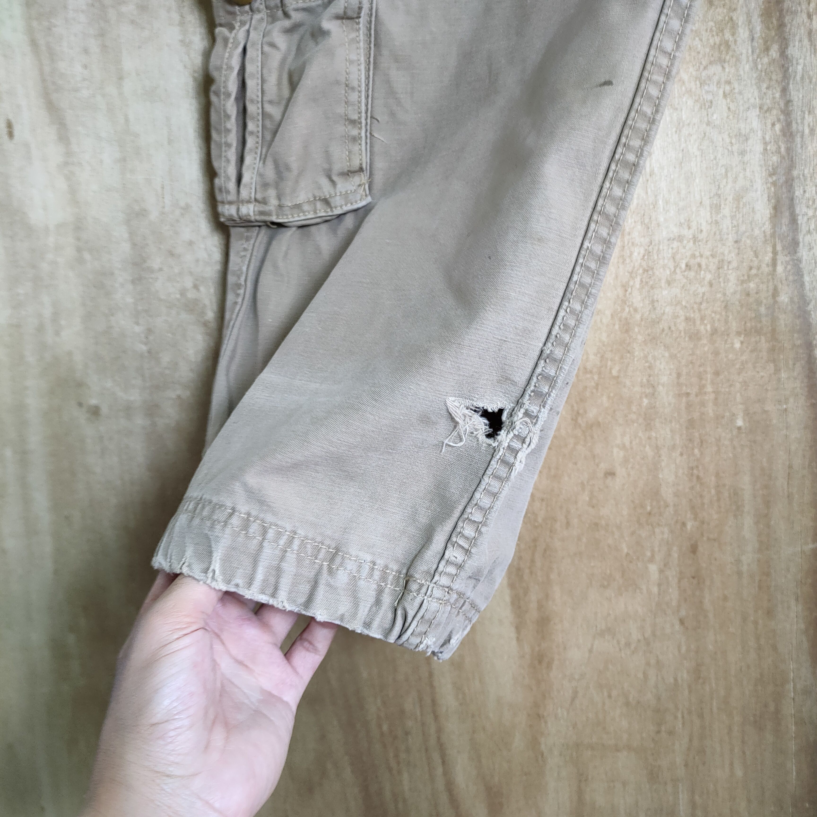 Vintage 9 POCKET HCO FATIGUE VINTAGE MILITARY CARGO PANTS Size US 32 / EU 48 - 10 Thumbnail
