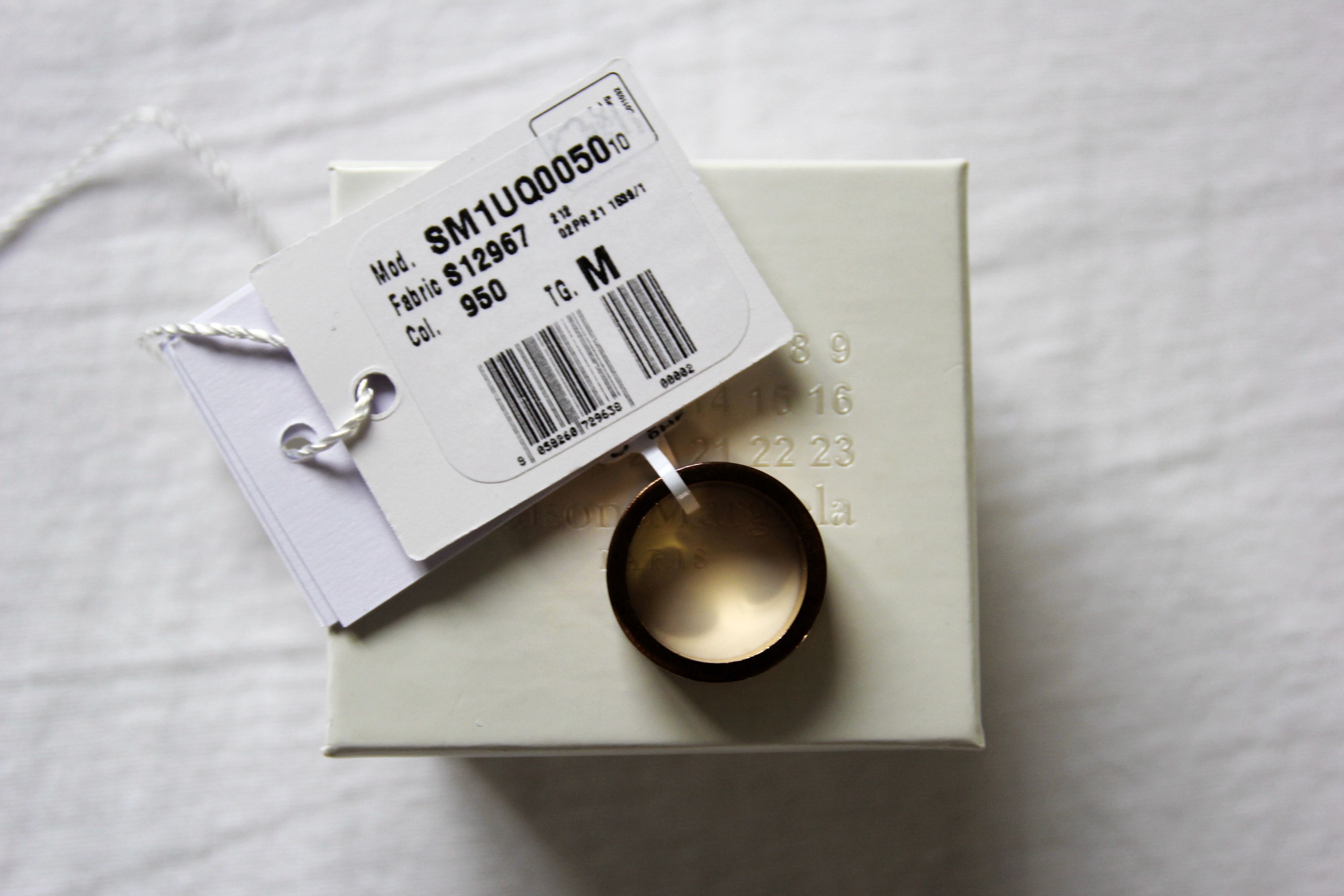 Maison Margiela BNWT AW22 MAISON MARGIELA NUMBER LOGO THICK RING GOLD M Size ONE SIZE - 4 Thumbnail