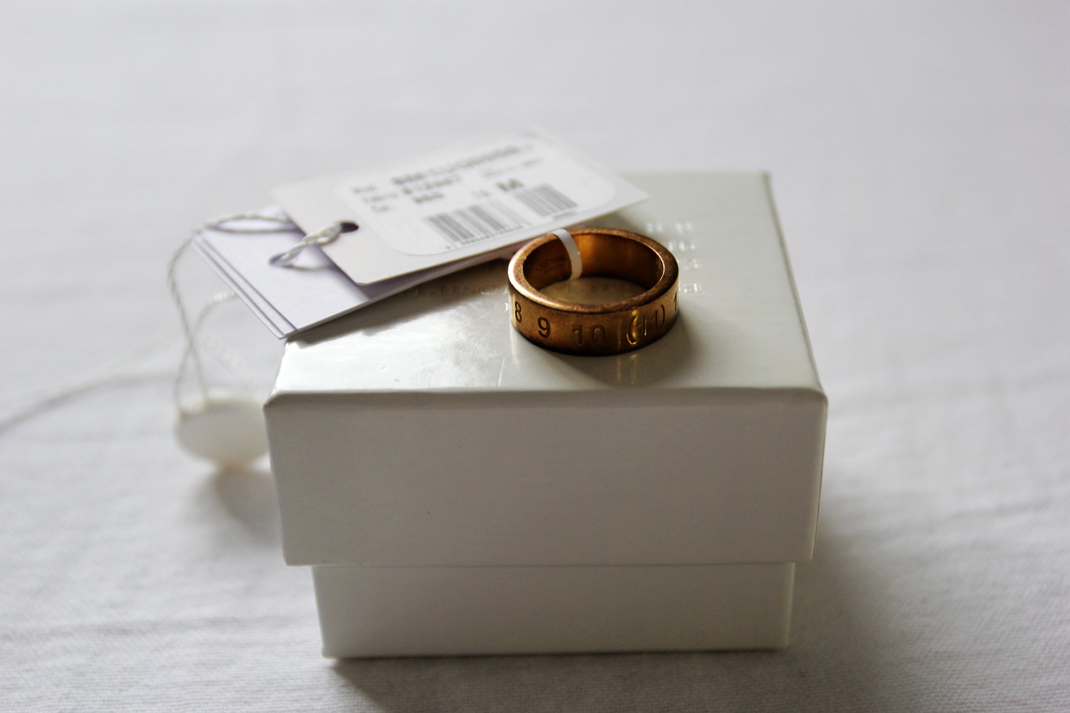 Maison Margiela BNWT AW22 MAISON MARGIELA NUMBER LOGO THICK RING GOLD M Size ONE SIZE - 3 Thumbnail