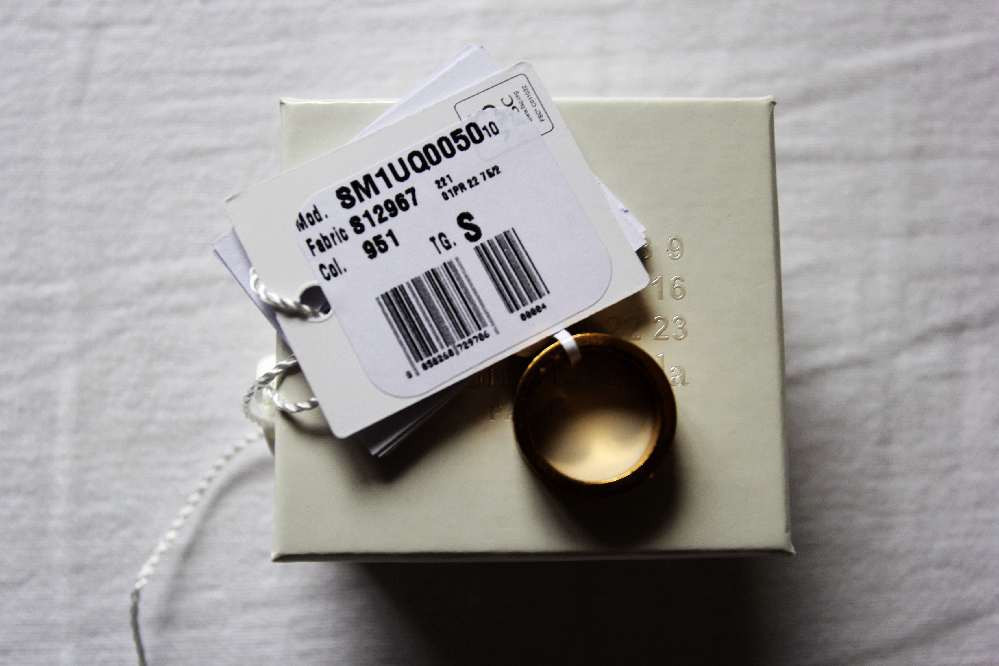Maison Margiela BNWT AW22 MAISON MARGIELA NUMBER LOGO THICK RING GOLD S Size ONE SIZE - 3 Thumbnail