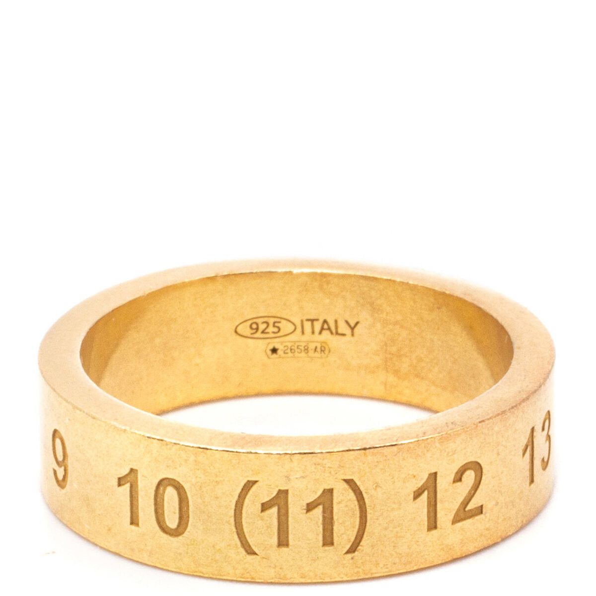 Maison Margiela BNWT AW22 MAISON MARGIELA NUMBER LOGO THICK RING GOLD S Size ONE SIZE - 6 Thumbnail