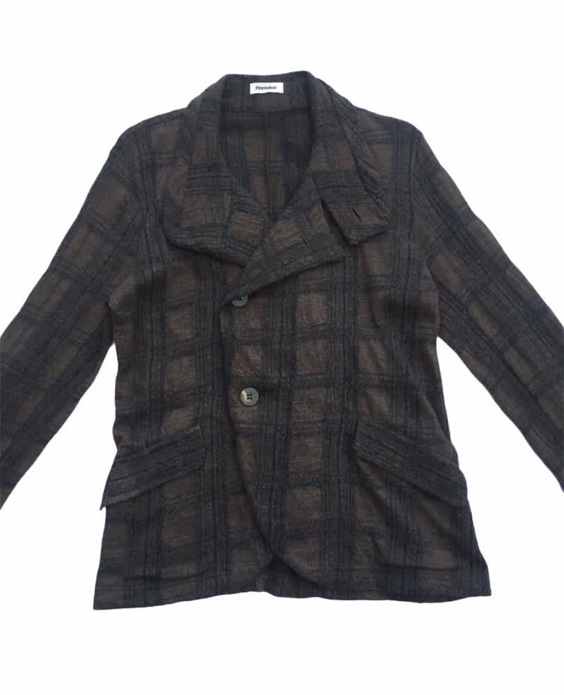 Issey Miyake WOOL PLAID TARTAN JACKET by PLANTATION Size US M / EU 48-50 / 2 - 8 Thumbnail