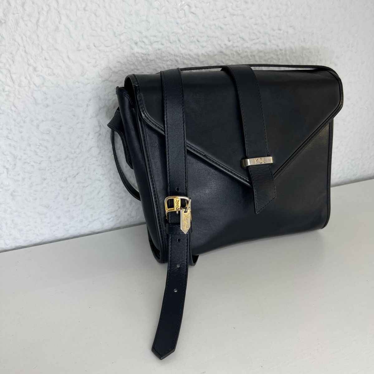 Saint Laurent Paris × Yves Saint Laurent Vintage Navy Yves Saint Laurent YSL Crossbody Shoulder Bag Size ONE SIZE - 2 Thumbnail