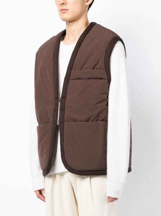 image of Aw22 Jacquemus "le Papier" Le Gilet Pino Vest 46 in Brown, Men's (Size Small)