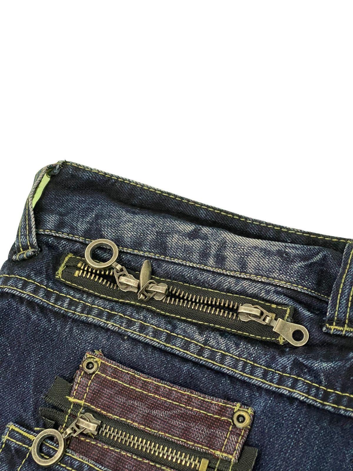 Japanese Brand Flare Jeans Semantic Design Acid Wash Clawmark Boot Cut 4🟦8 Size US 34 / EU 50 - 22 Thumbnail